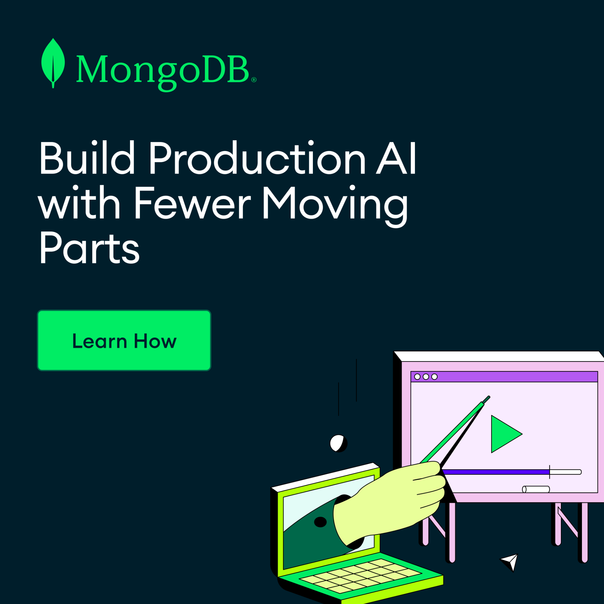 MongoDB Facebook ad: Reduce AI Infrastructure Complexity