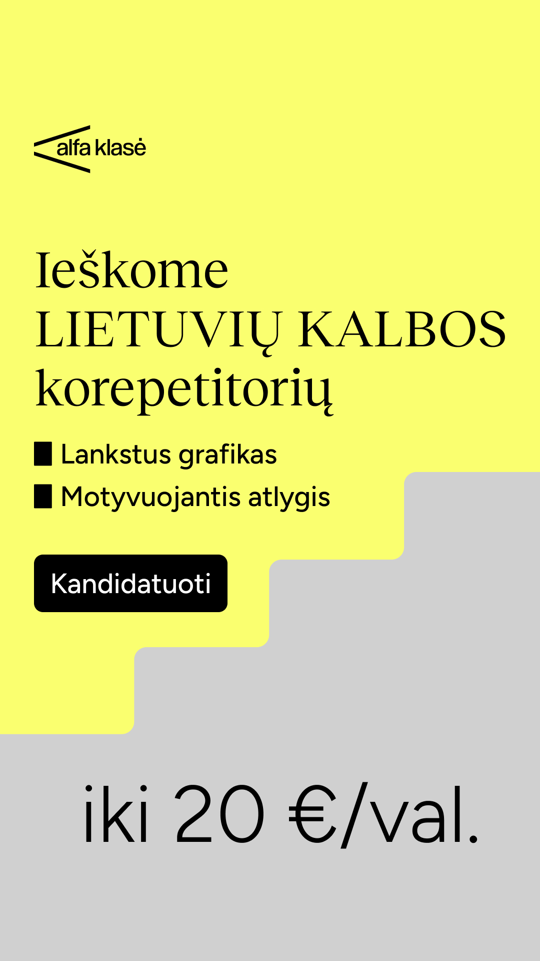 Alfa Klasė Facebook ad