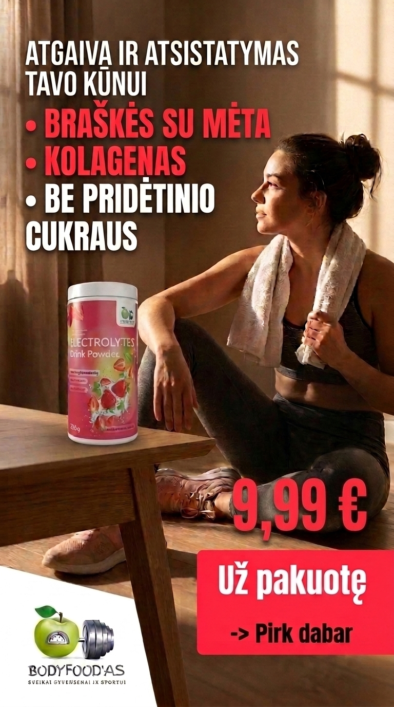 Sveikatos produktai ir sporto papildai Facebook ad: Elektrolitai + Kolagenas | 9,99 €