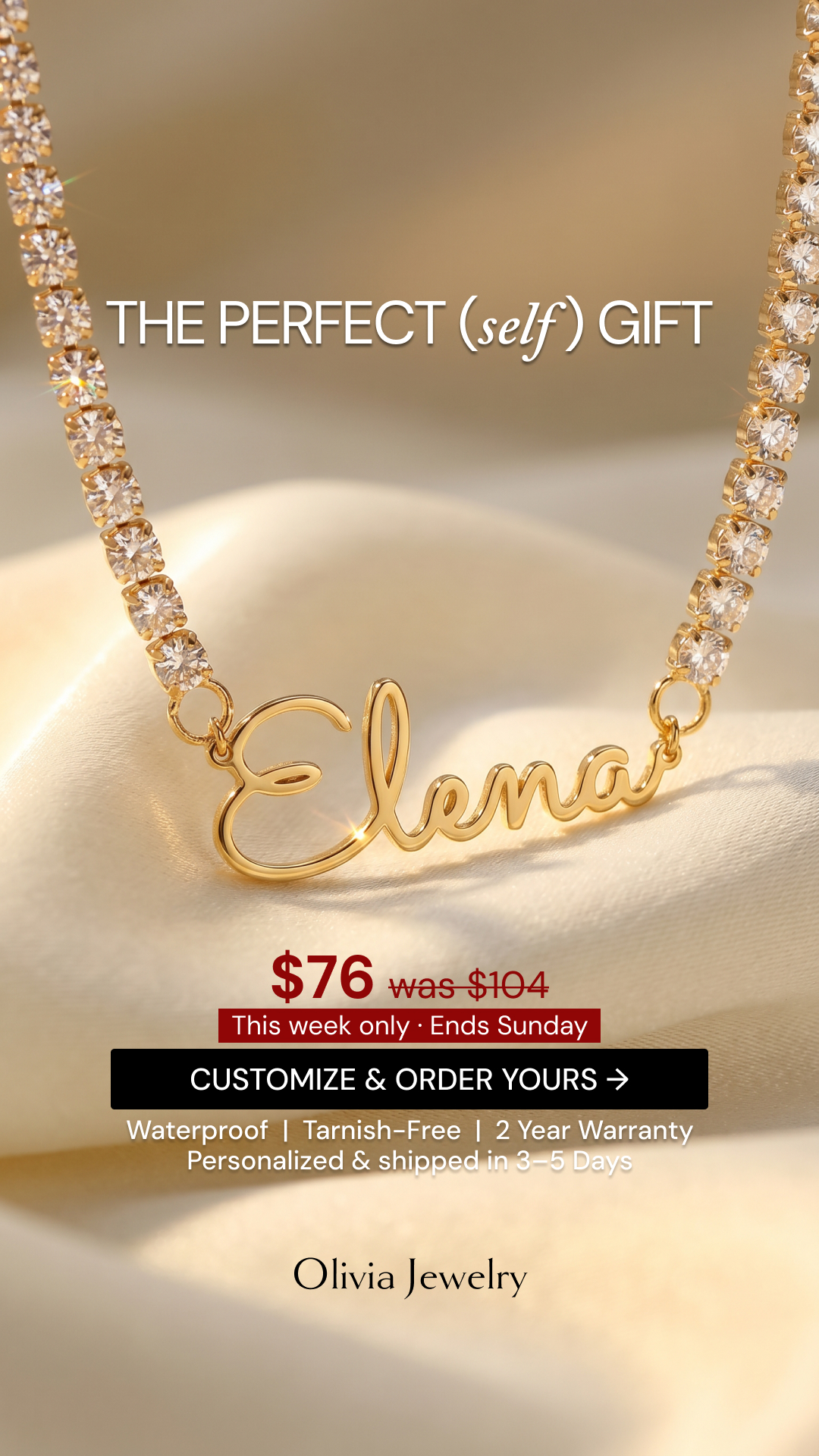 Olivia Jewelry Facebook ad