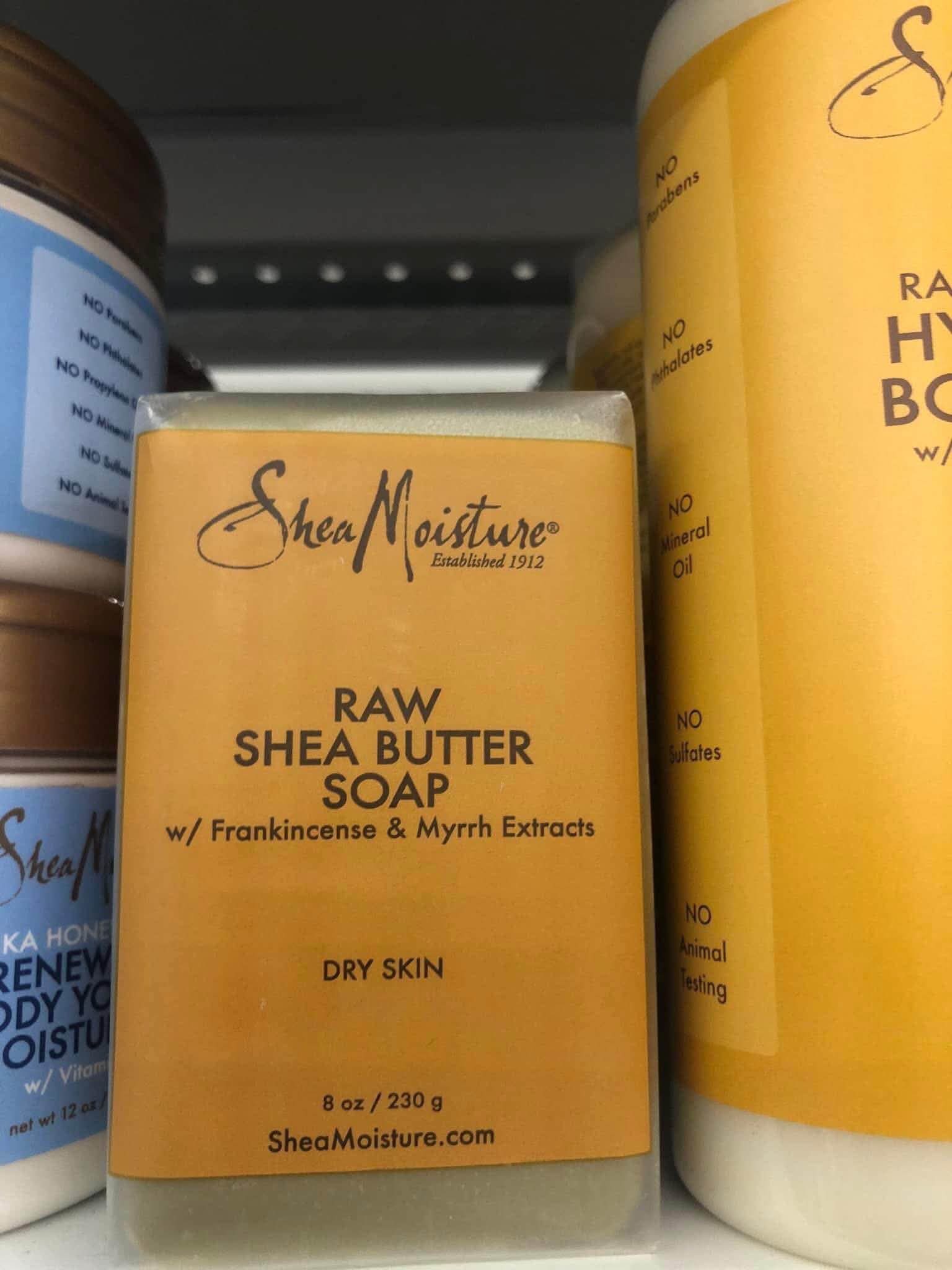Lavie Facebook ad: Les barres de savon SheaMoisture: riches en ingrédients…