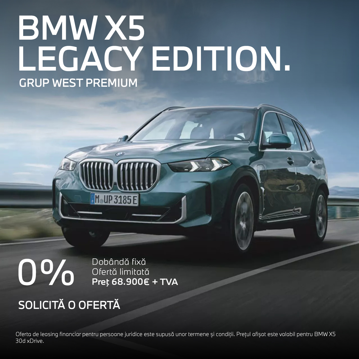 BMW Grup West Premium Facebook ad: Cu BMW X5, experimentezi un confort interior excepţional…