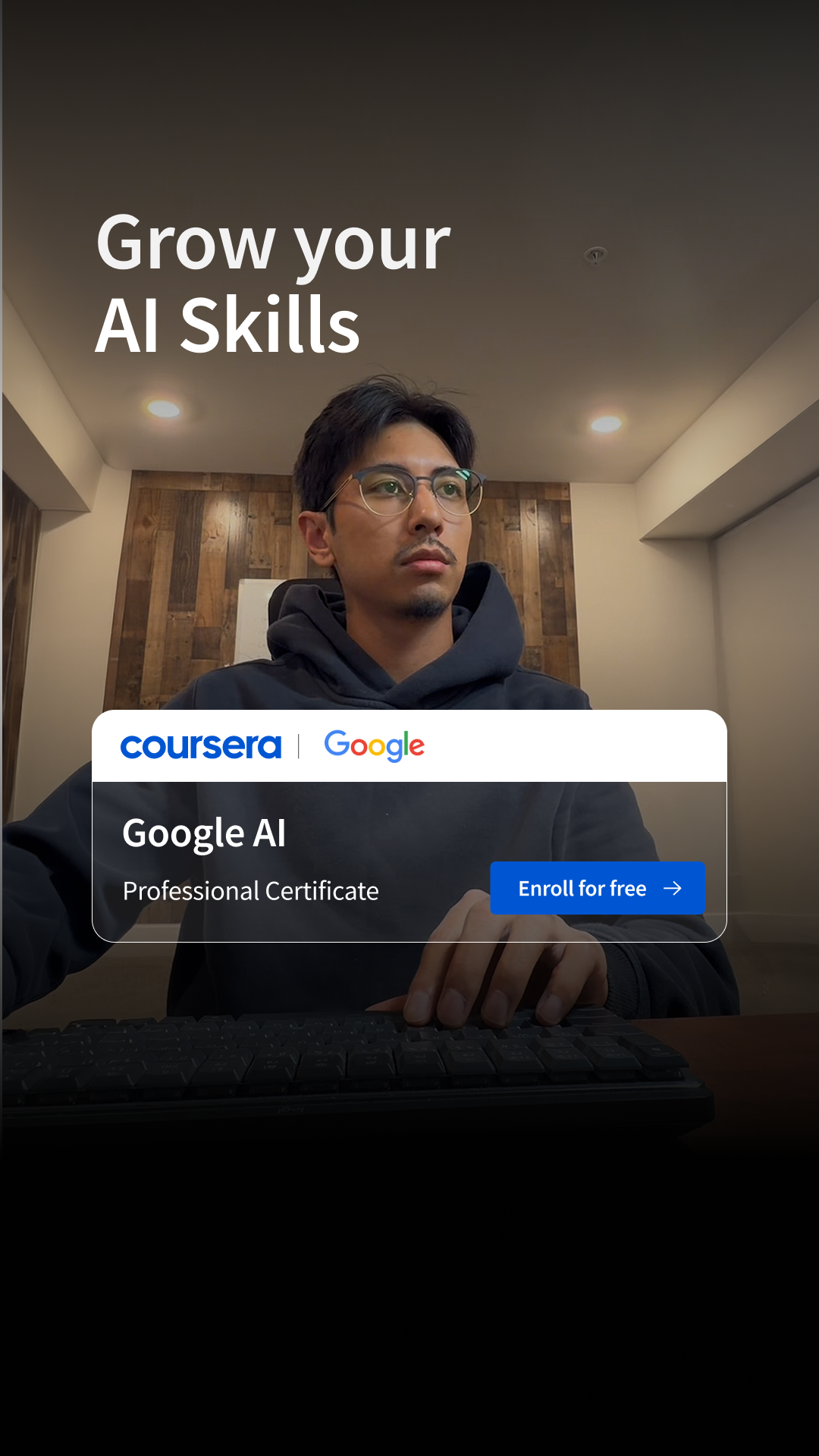 Coursera Facebook ad