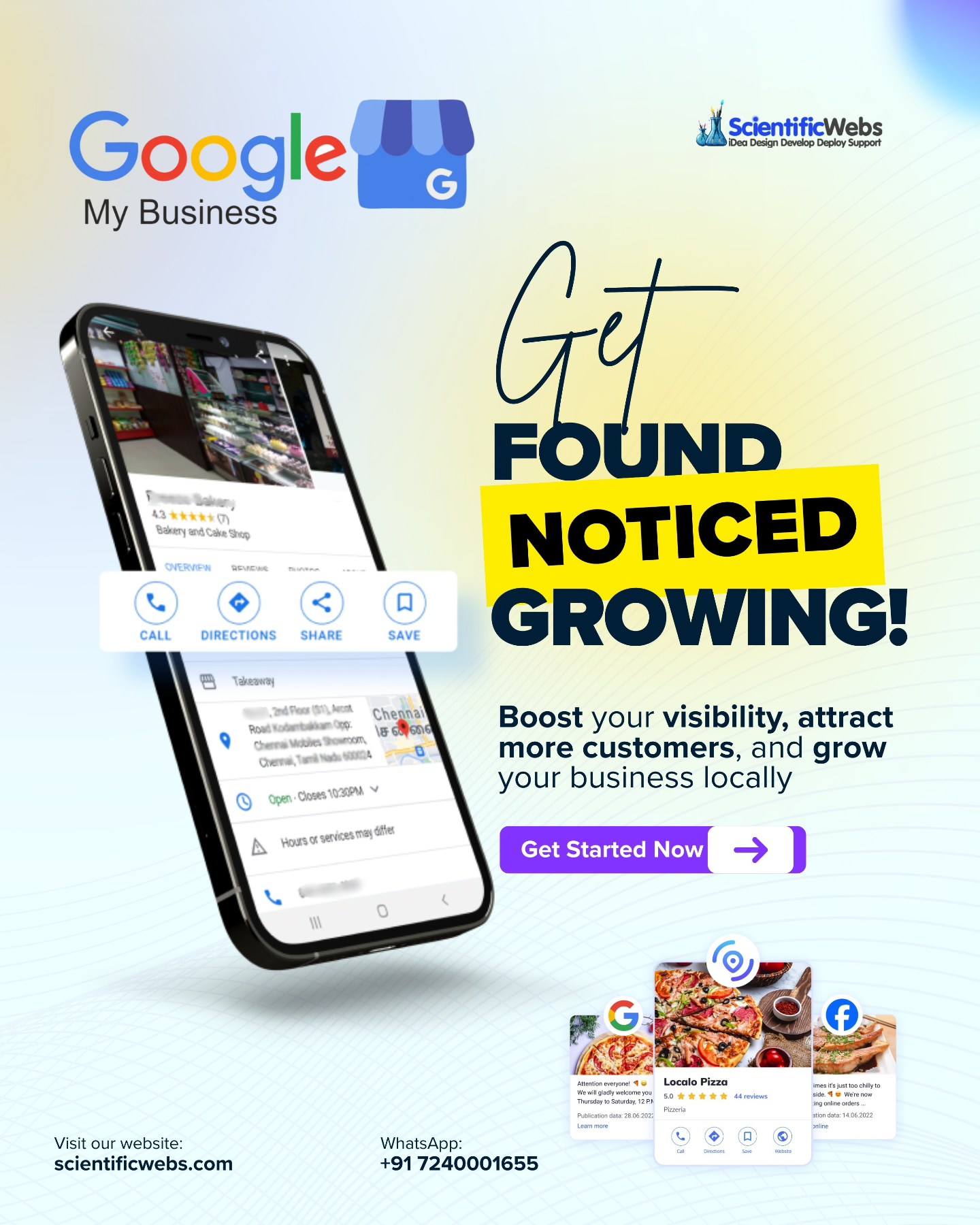Scientific Web Solutions Facebook ad: Boost Your Local Business with Google My Business…
