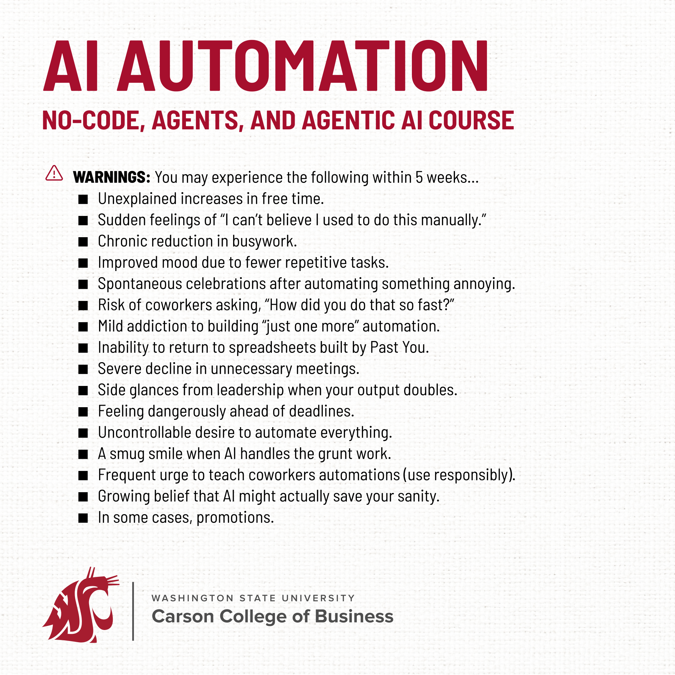 WSU Carson College of Business Facebook ad
