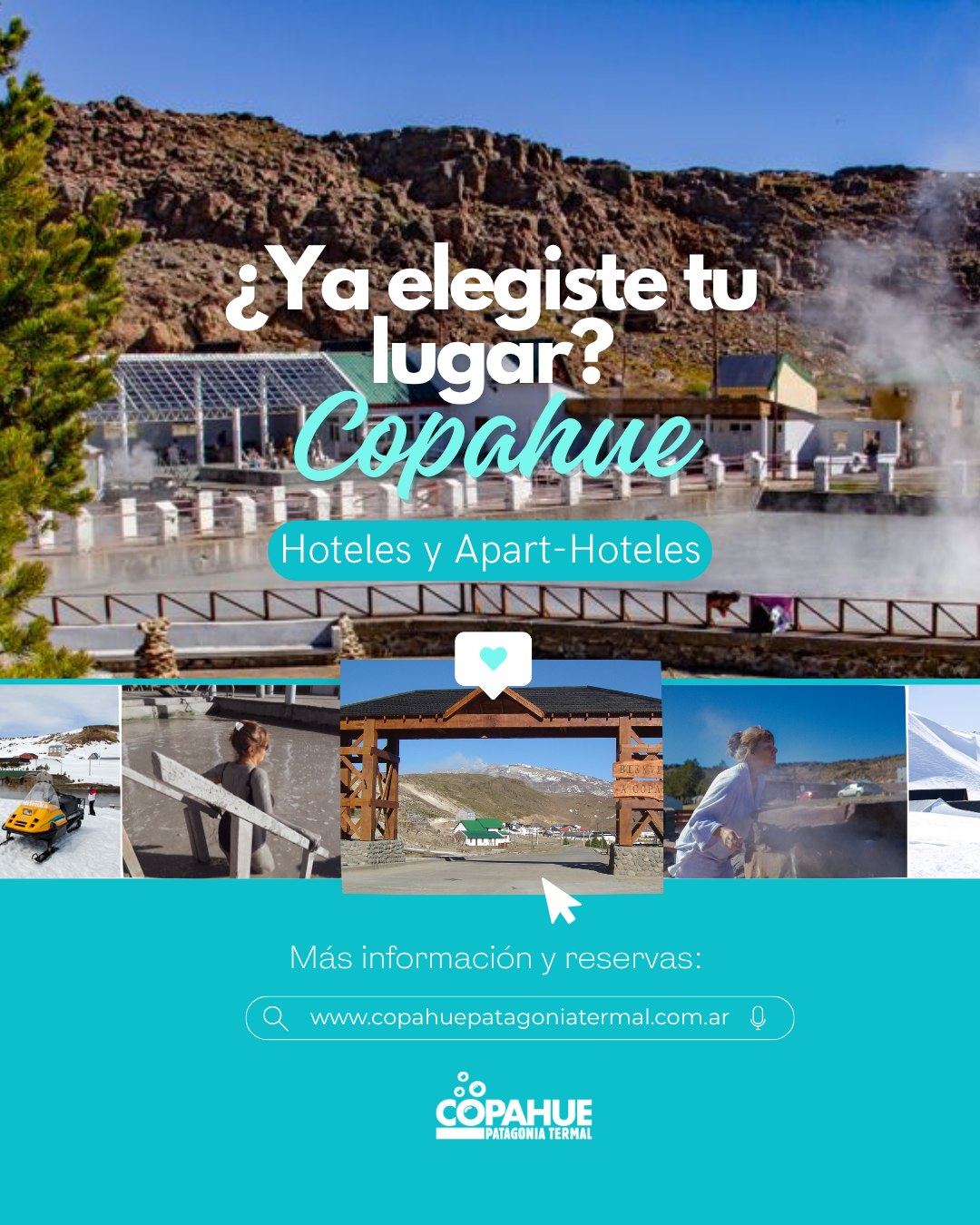 Copahue Patagonia Termal Facebook ad: Descubrí el confort y la calidez de los…