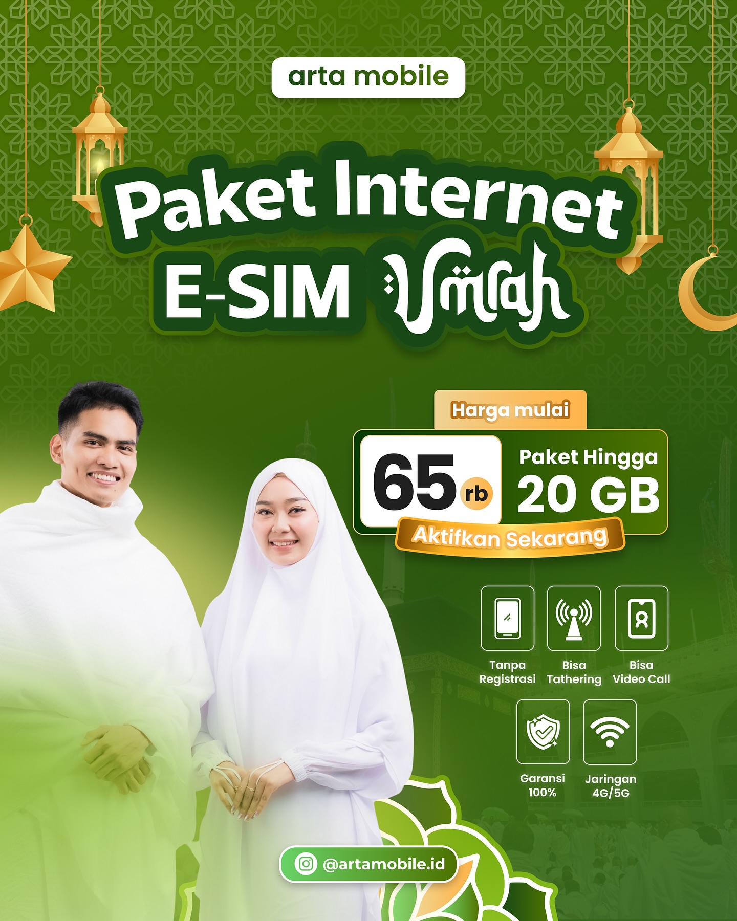 Arta Mobile Facebook ad: Lebih murah, lebih lancar, dan langsung aktif!