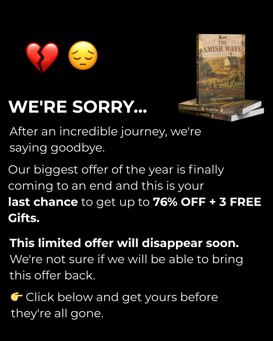 The Amish Ways Facebook ad