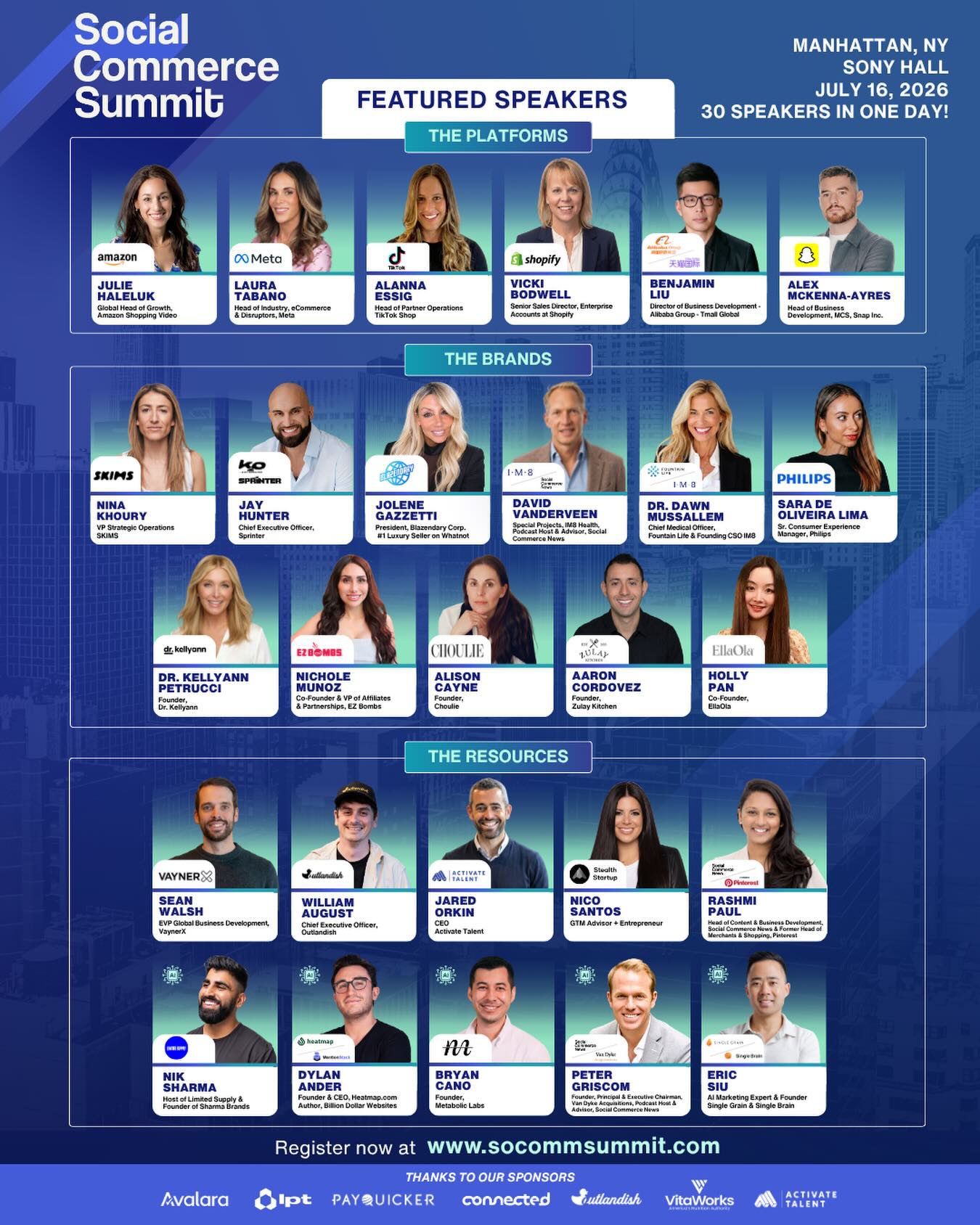 Social Commerce News Facebook ad: Social Commerce Summit | July 16th at Sony Hall