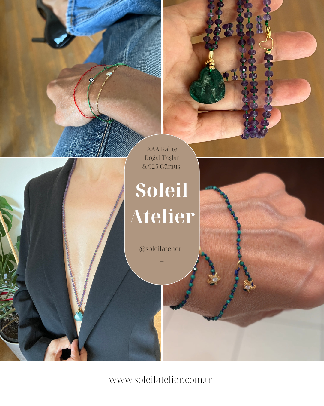 Soleil Atelier Facebook ad: Reiki master elinden, enerji dolu doğal taş takılar…