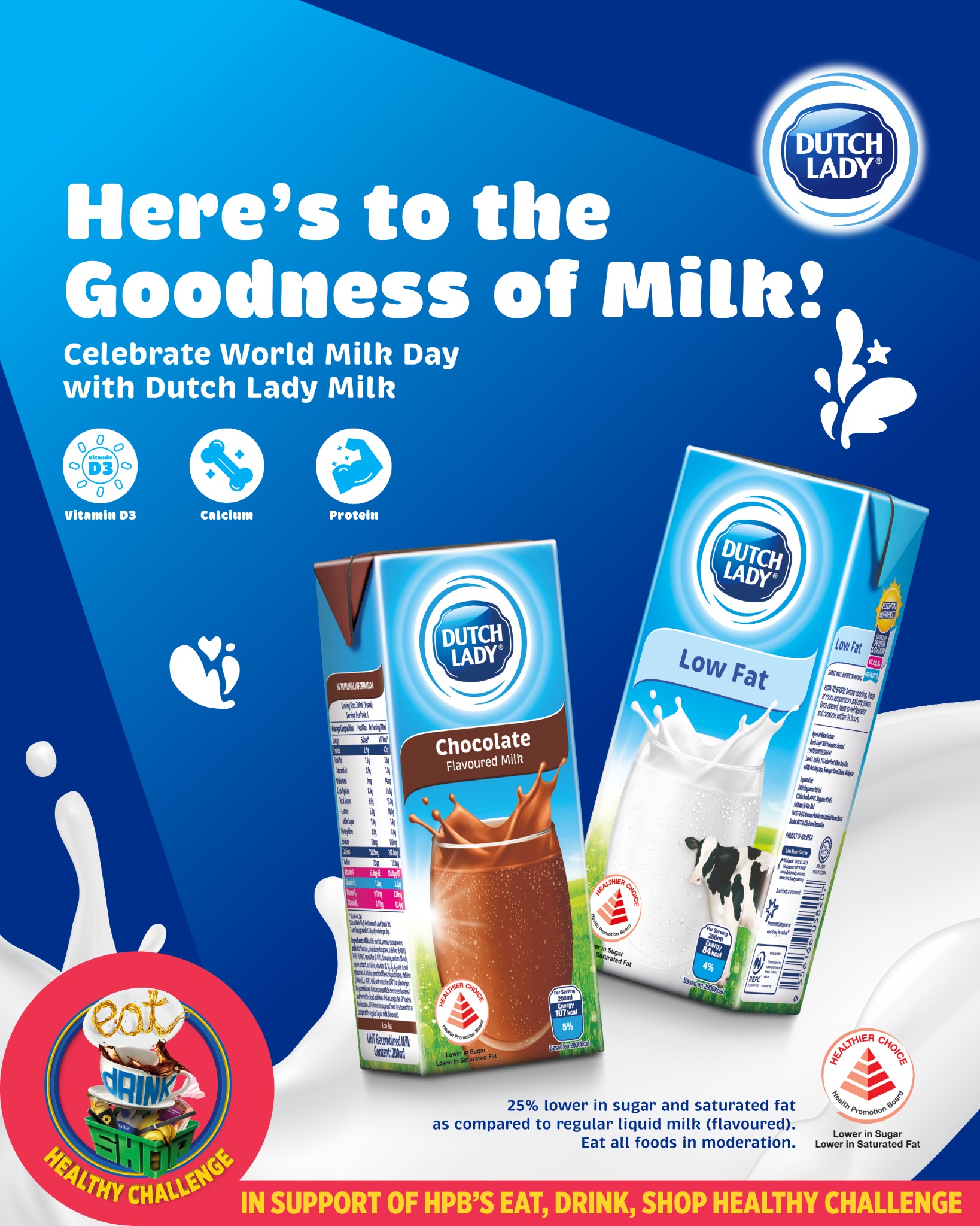 Dutch Lady Singapore Facebook ad: Here's to the Goodness of Milk!