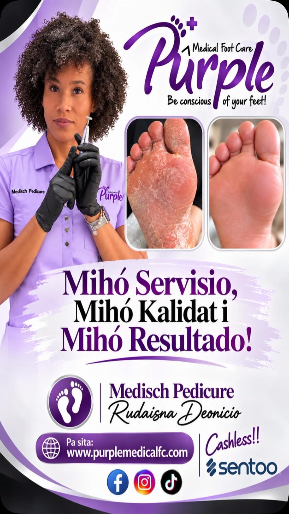 Pûrple Medical Foot Care Facebook ad: Kuida bo Pia!