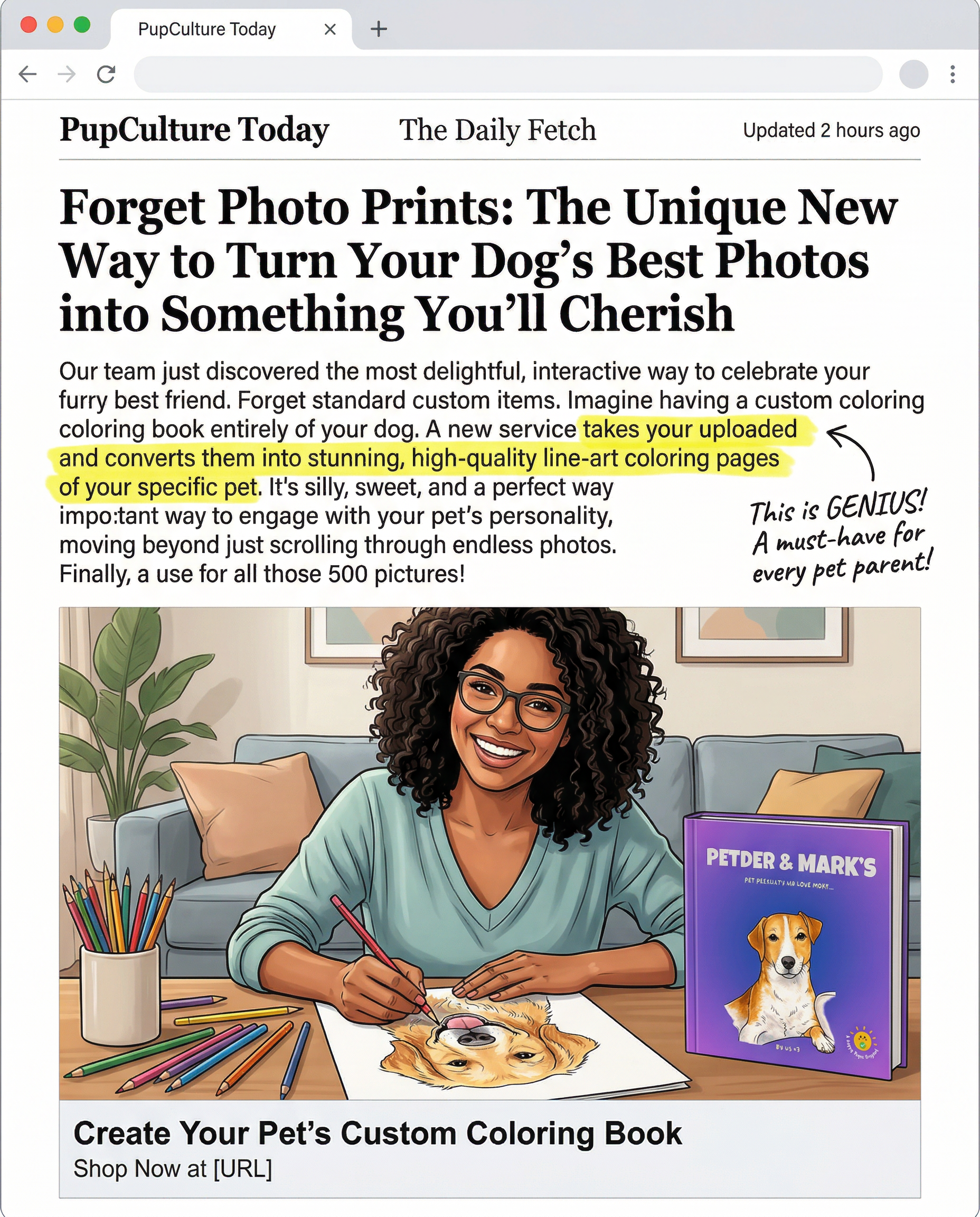 Happy Pages Facebook ad