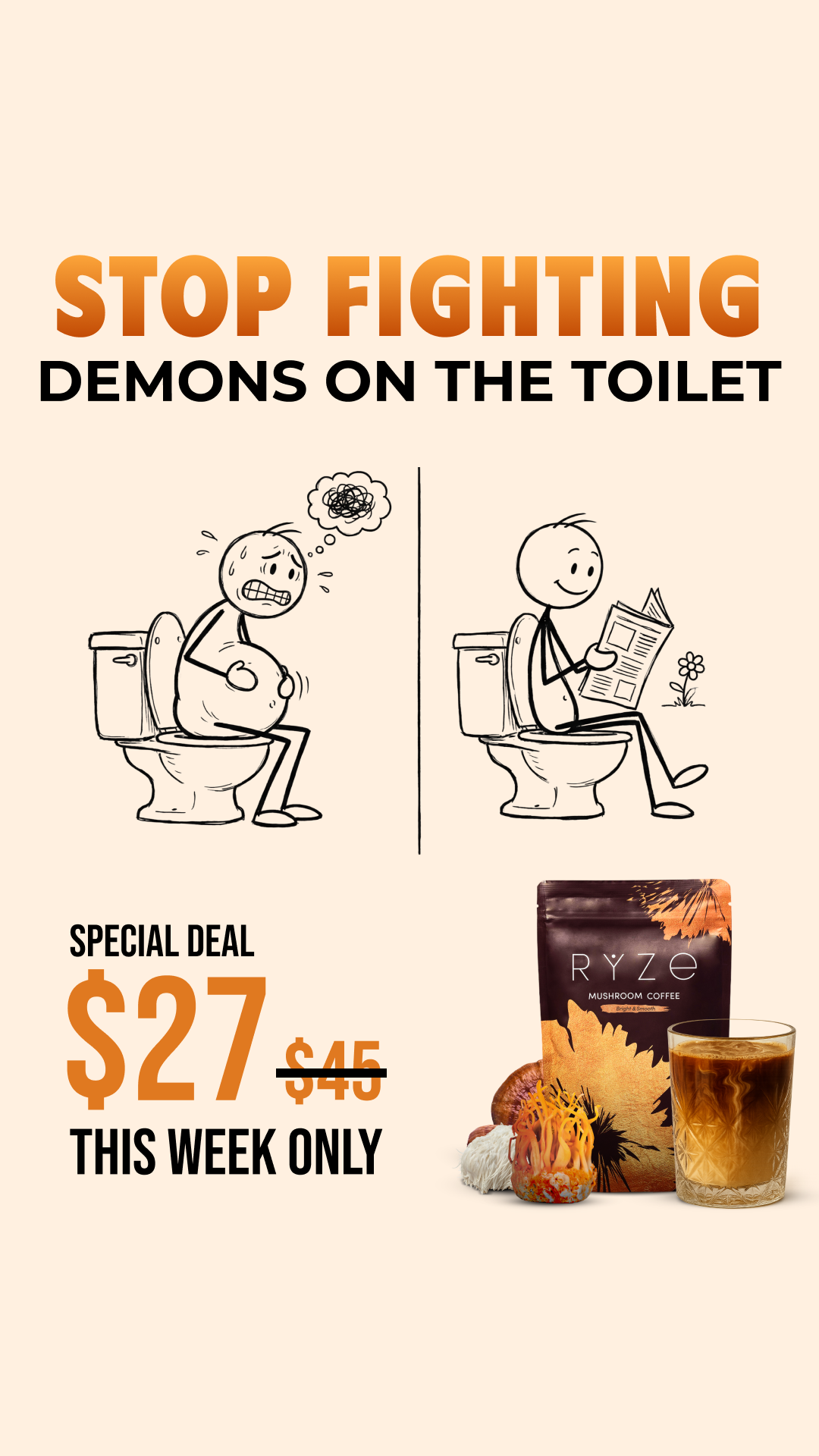 RYZE Superfoods Facebook ad