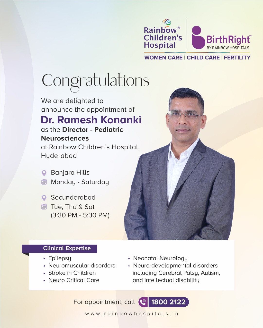 Rainbow Hospitals Facebook ad