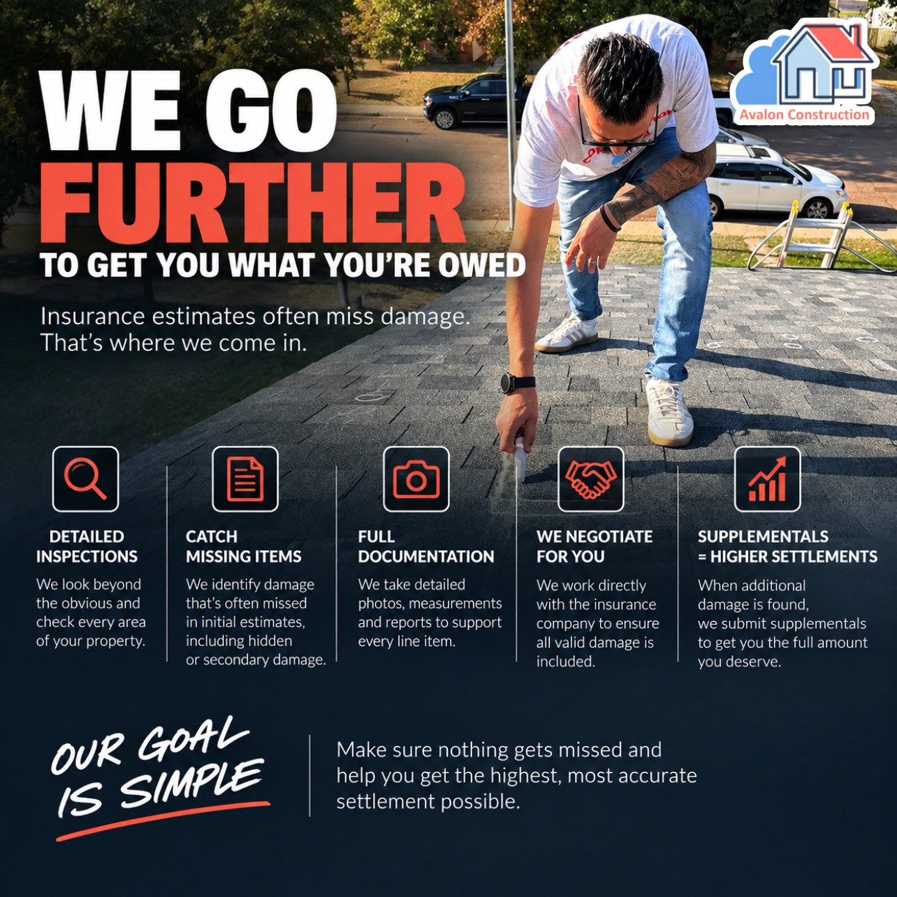Avalon Construction Facebook ad: Get What You're Owed