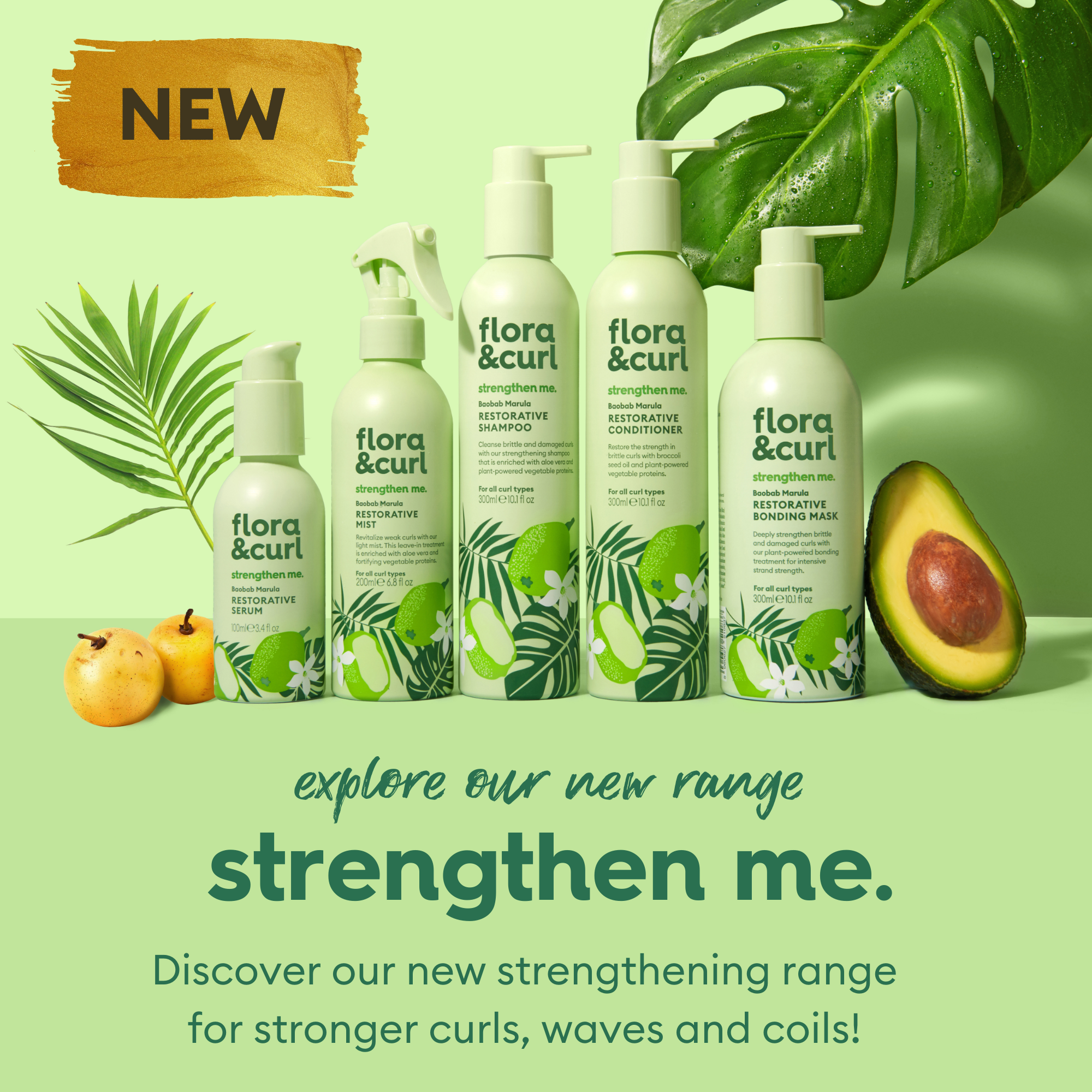 Flora & Curl Haircare Facebook ad