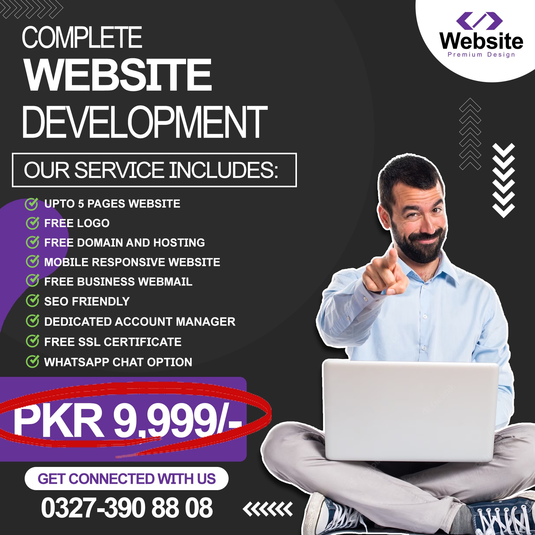 Website Premium Design Facebook ad