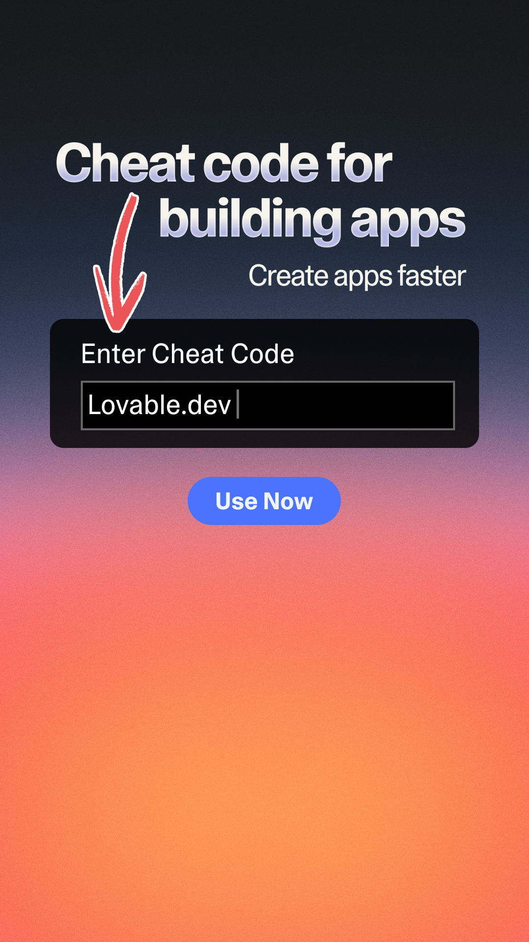 Lovable.dev Facebook ad