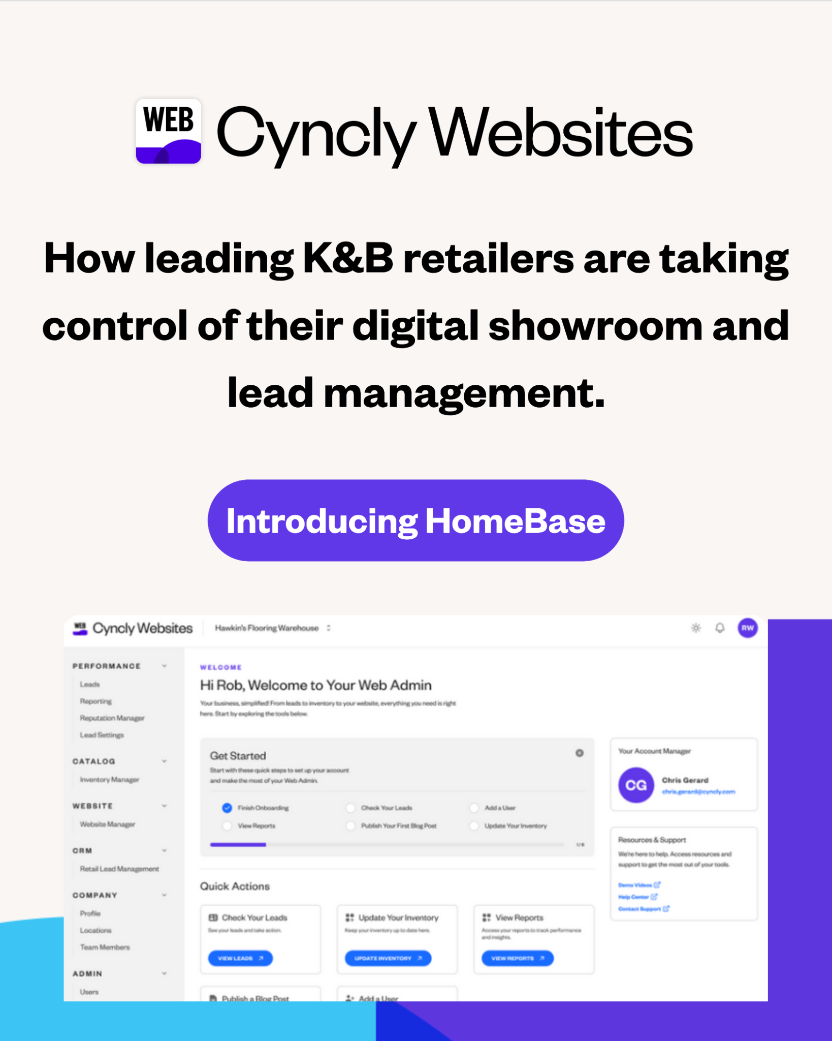 Cyncly Facebook ad: Introducing HomeBase