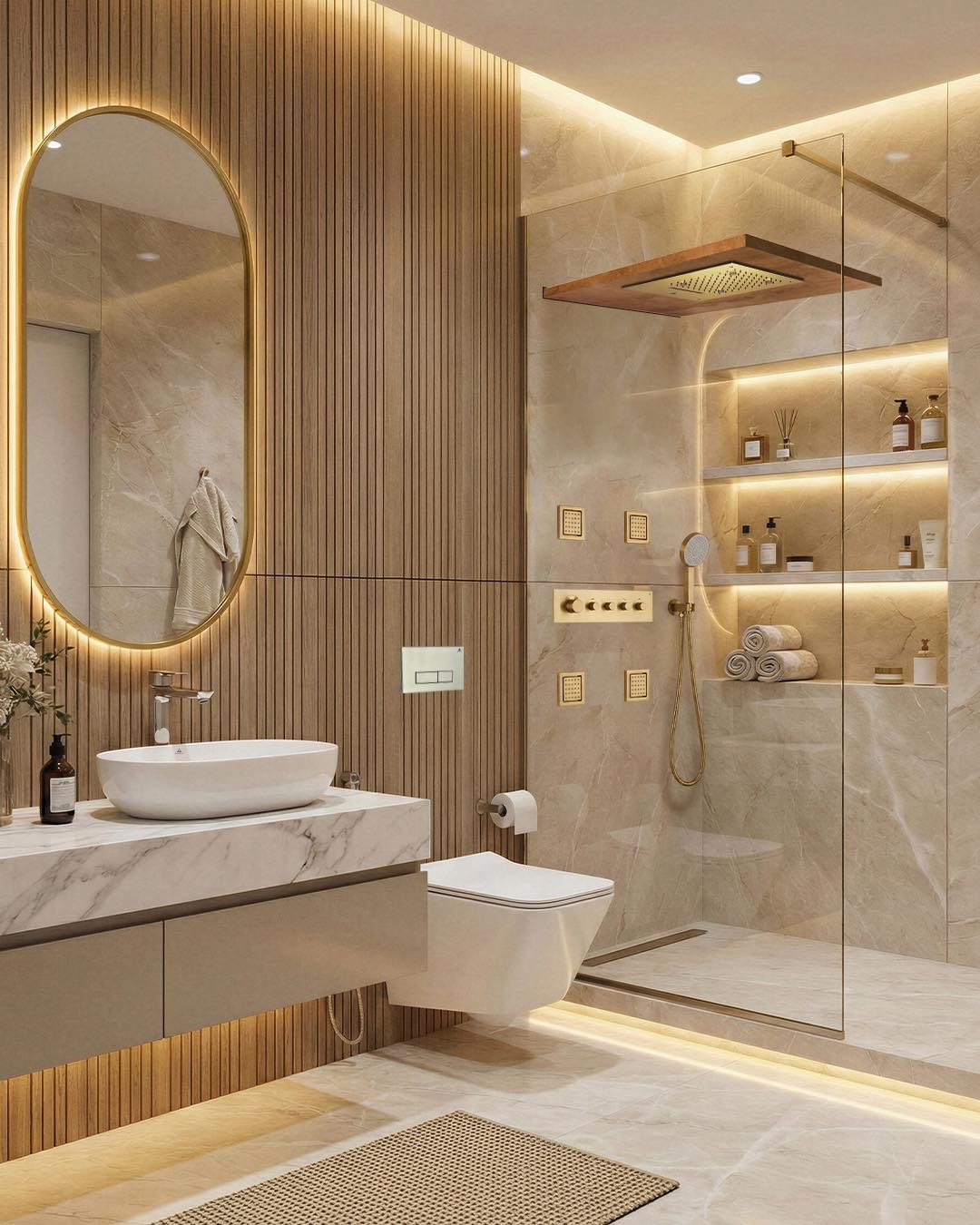 Astral Bathware Facebook ad: Where design finds its grace, the space finds…