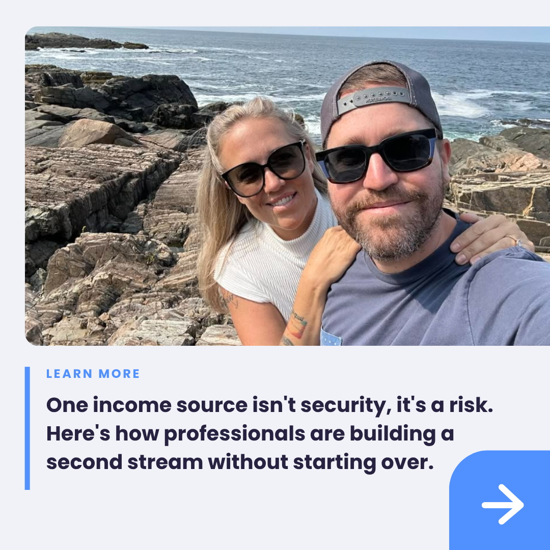 LegacyOne Partners Facebook ad: One income source isn't security, it's a risk. Here's how…