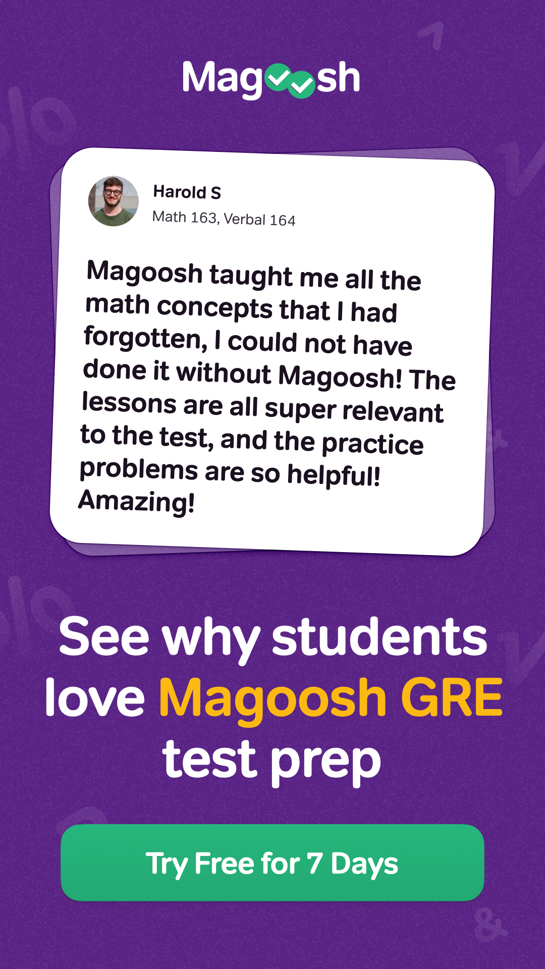 Magoosh Facebook ad from Nov 10, 2025