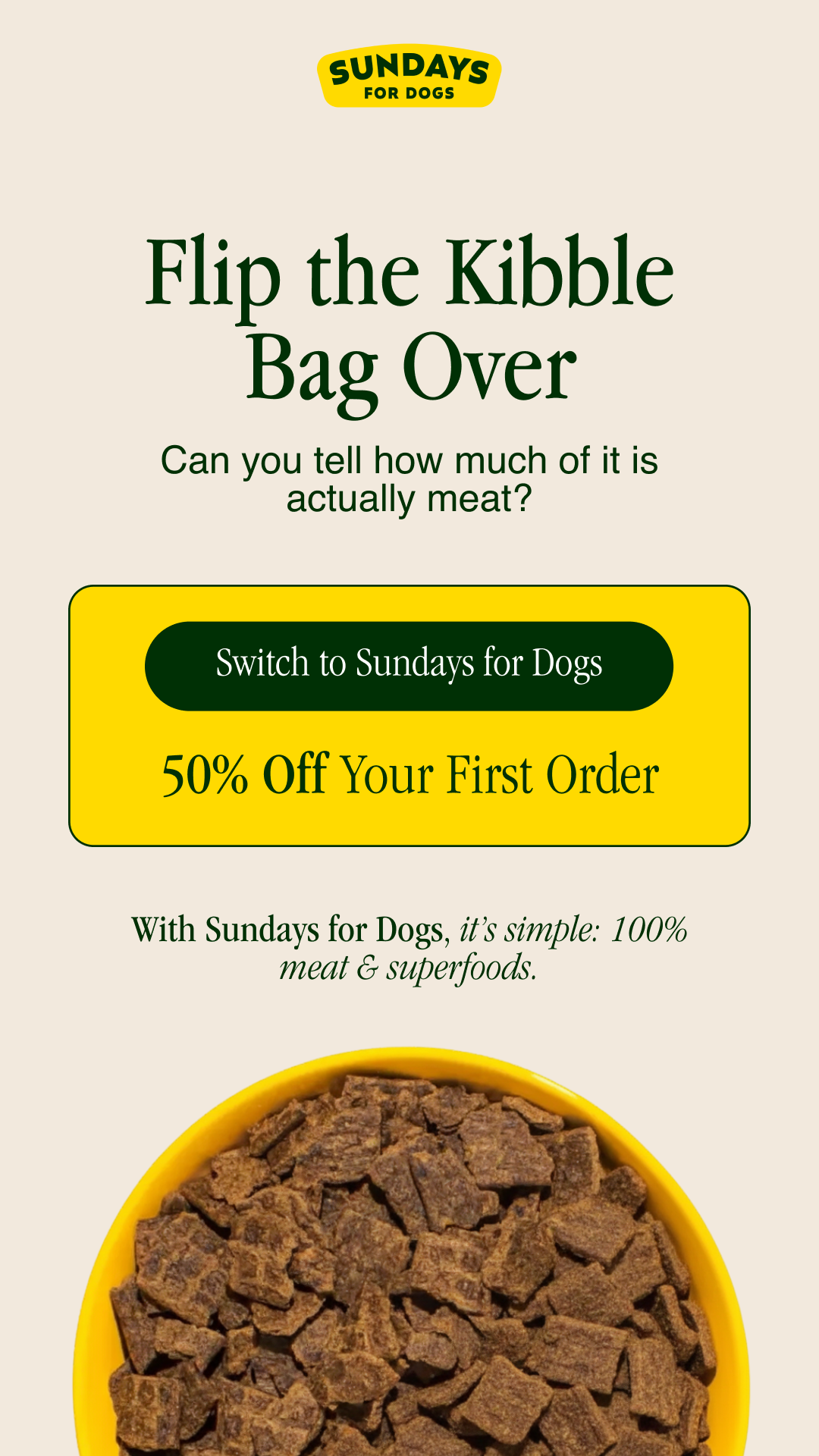 Sundays Facebook ad
