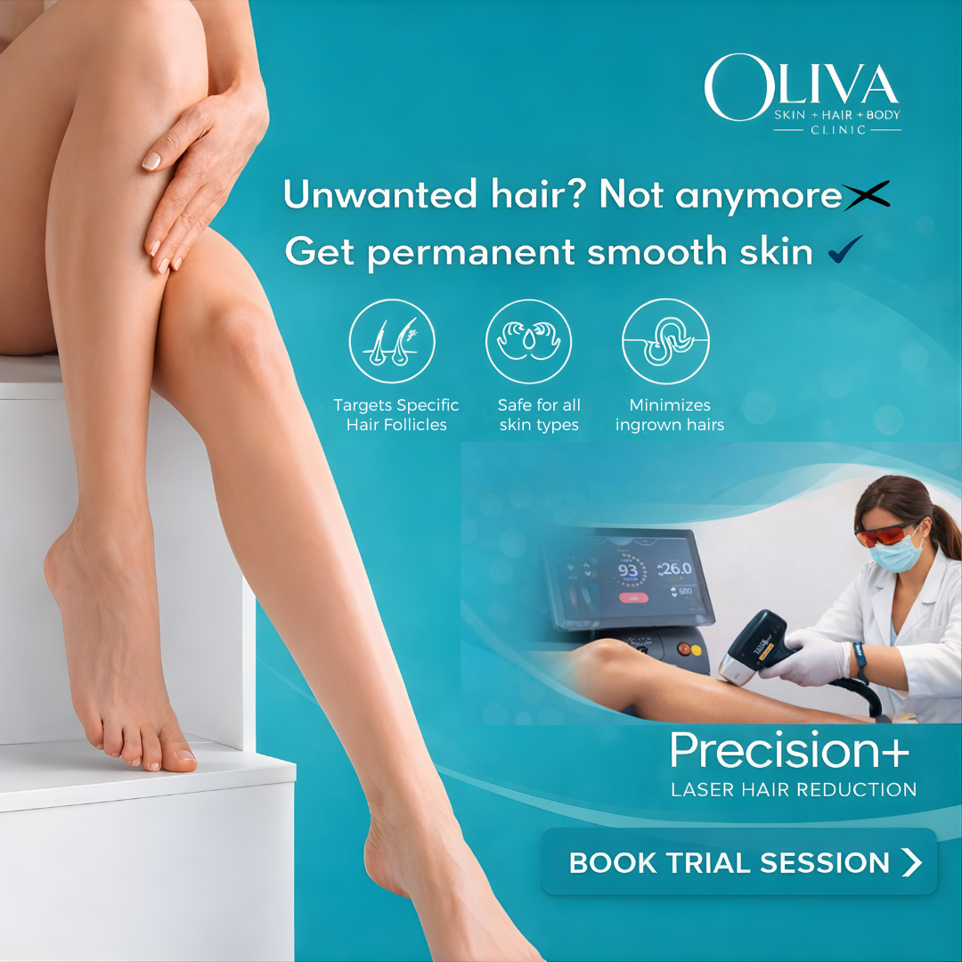 Oliva Clinic Ludhiana Facebook ad: Say Goodbye to Unwanted Hair