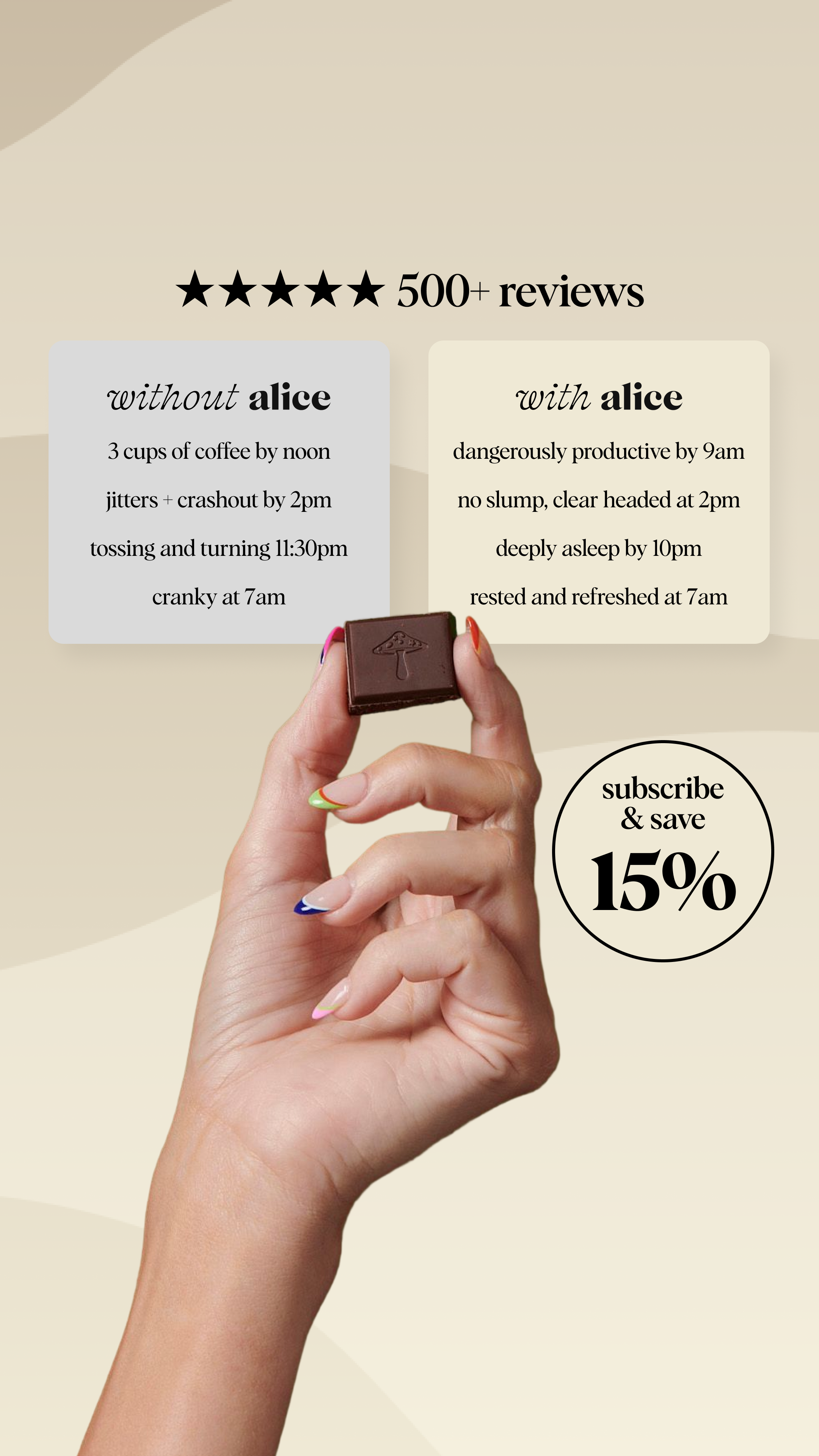 Alice Mushrooms Facebook ad