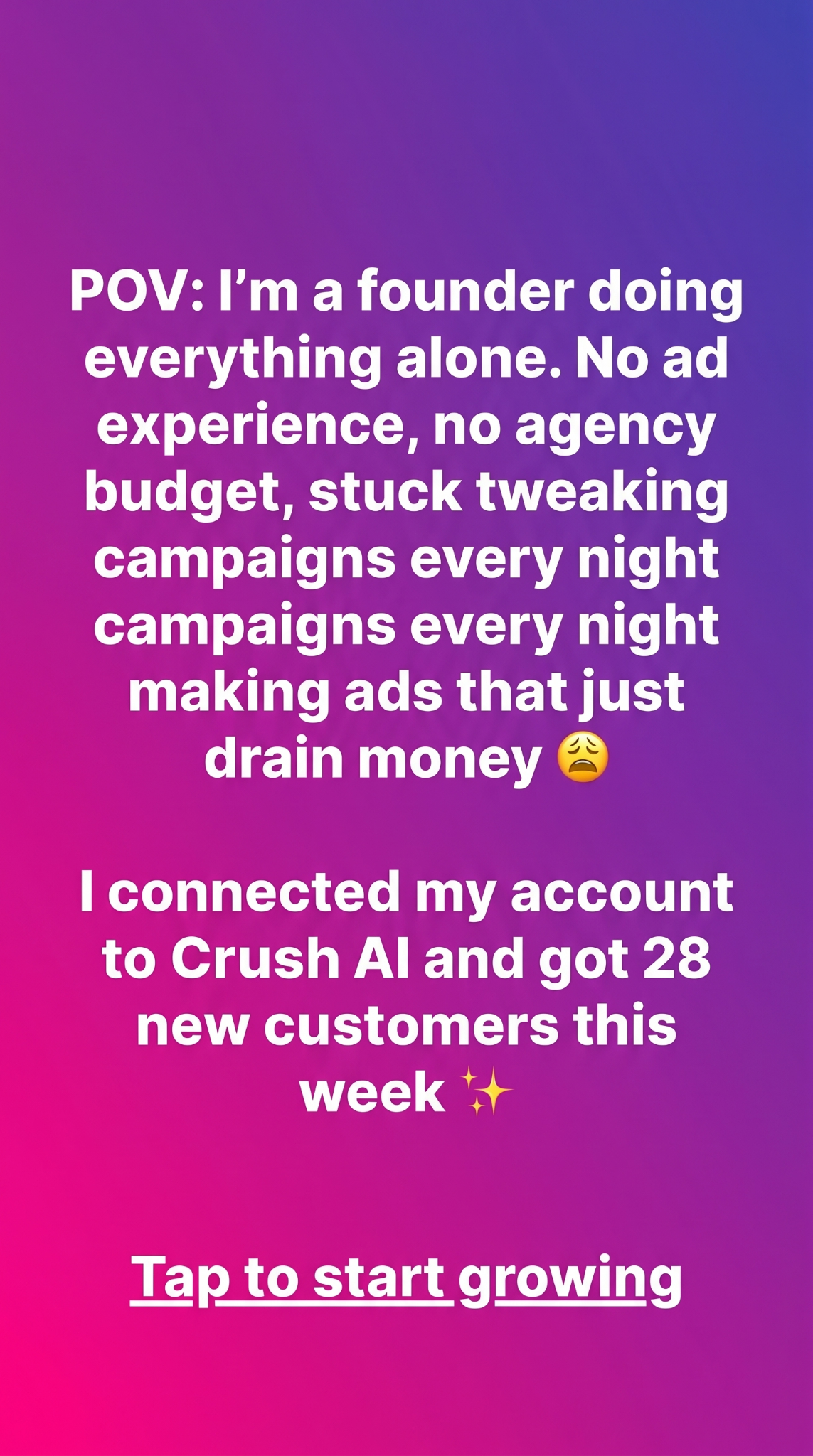 trycrush.ai Facebook ad