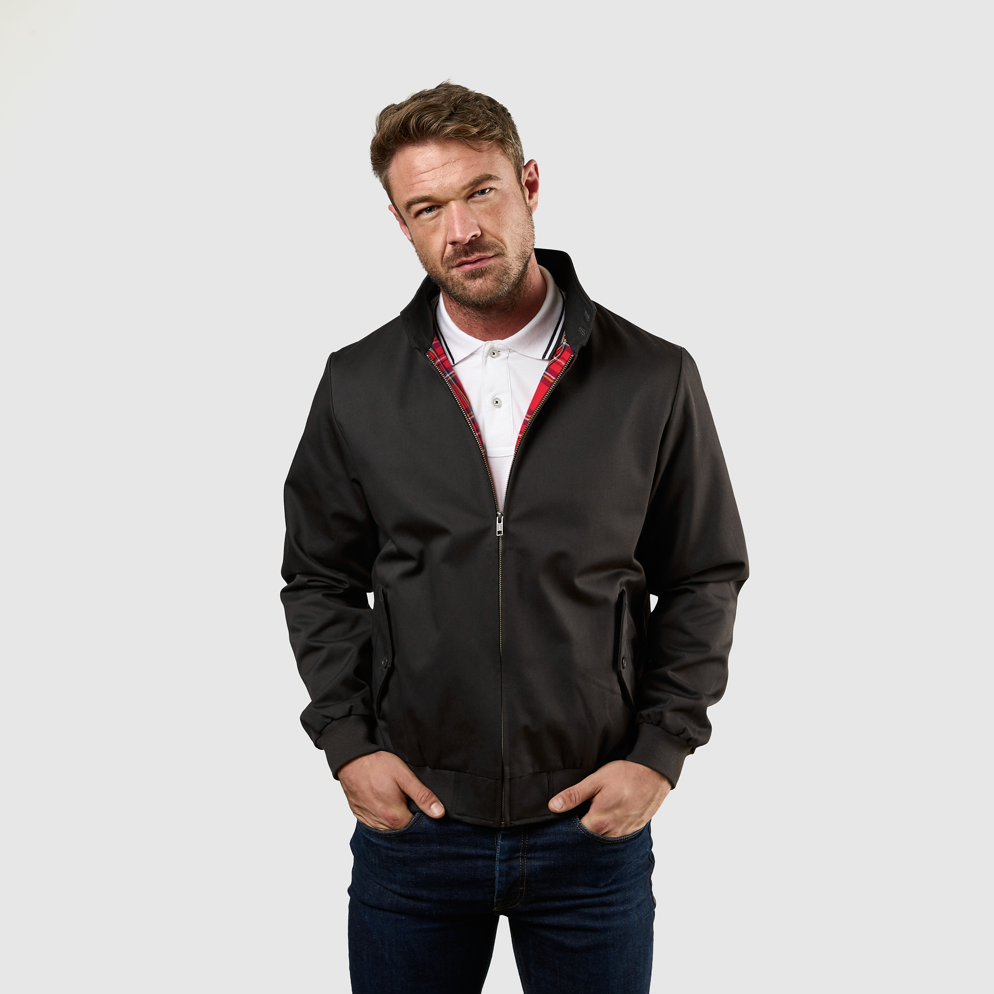 Harrington Jacket Store Facebook ad: NEW IN! Mens Signature Harrington Jackets!