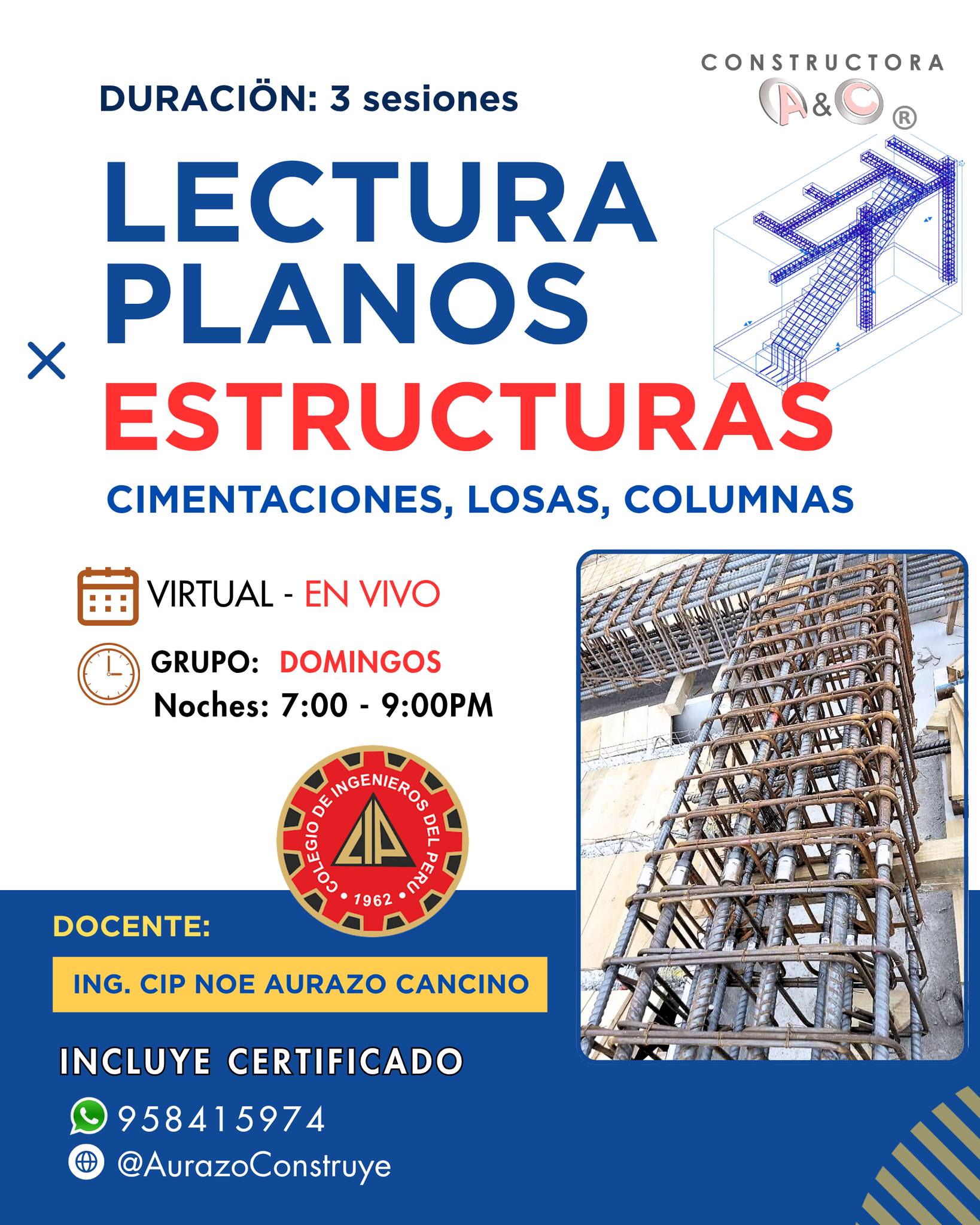 CONSTRUCTORA A&C, SAC. Facebook ad: ¿Eres operario, maestro de obra o estudiante de…