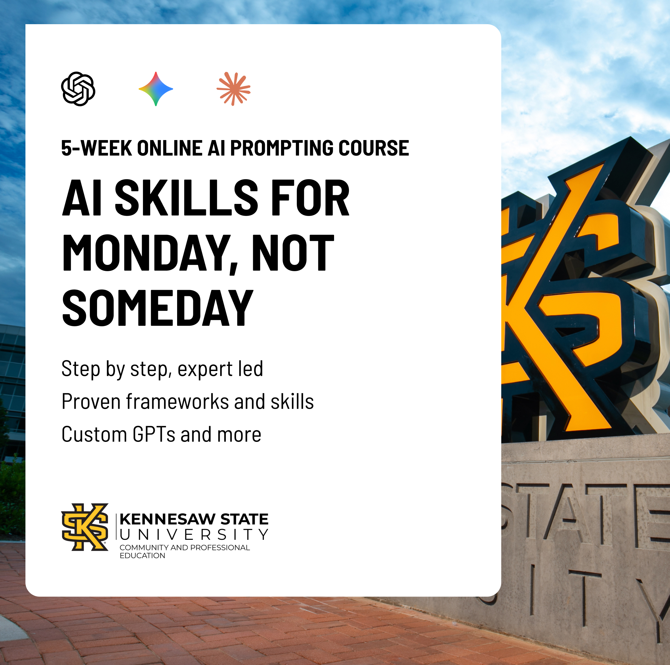 KSU Community and Professional Education Facebook ad