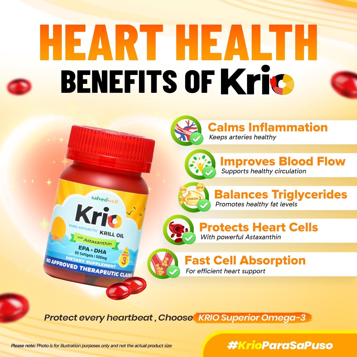 KRIO Omega-3 by Salveo Facebook ad: ๐ฆ๐๐ฟ๐ฒ๐๐, ๐ฝ๐๐๐ฎ๐, ๐ผ๐ถ๐น๐ ๐ณ๐ผ๐ผ๐ฑโฆ