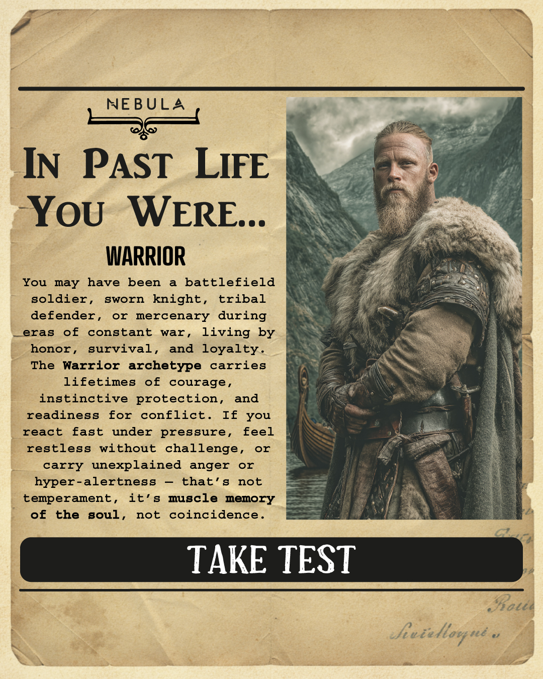 Darryl - Past Life Expert Facebook ad: Start quiz to know