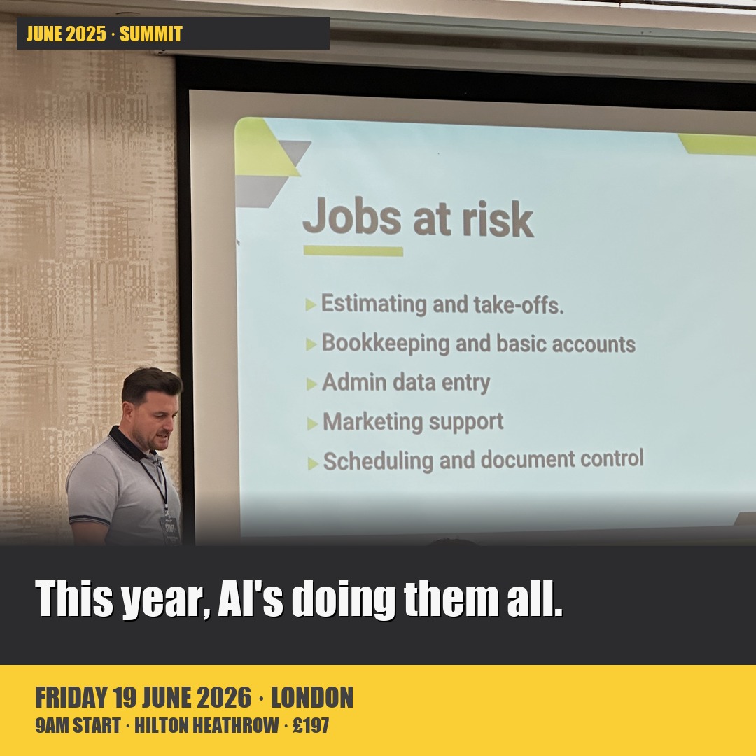 Develop Coaching- Construction Specialist Facebook ad: Build & Scale Summit · 19 June · London