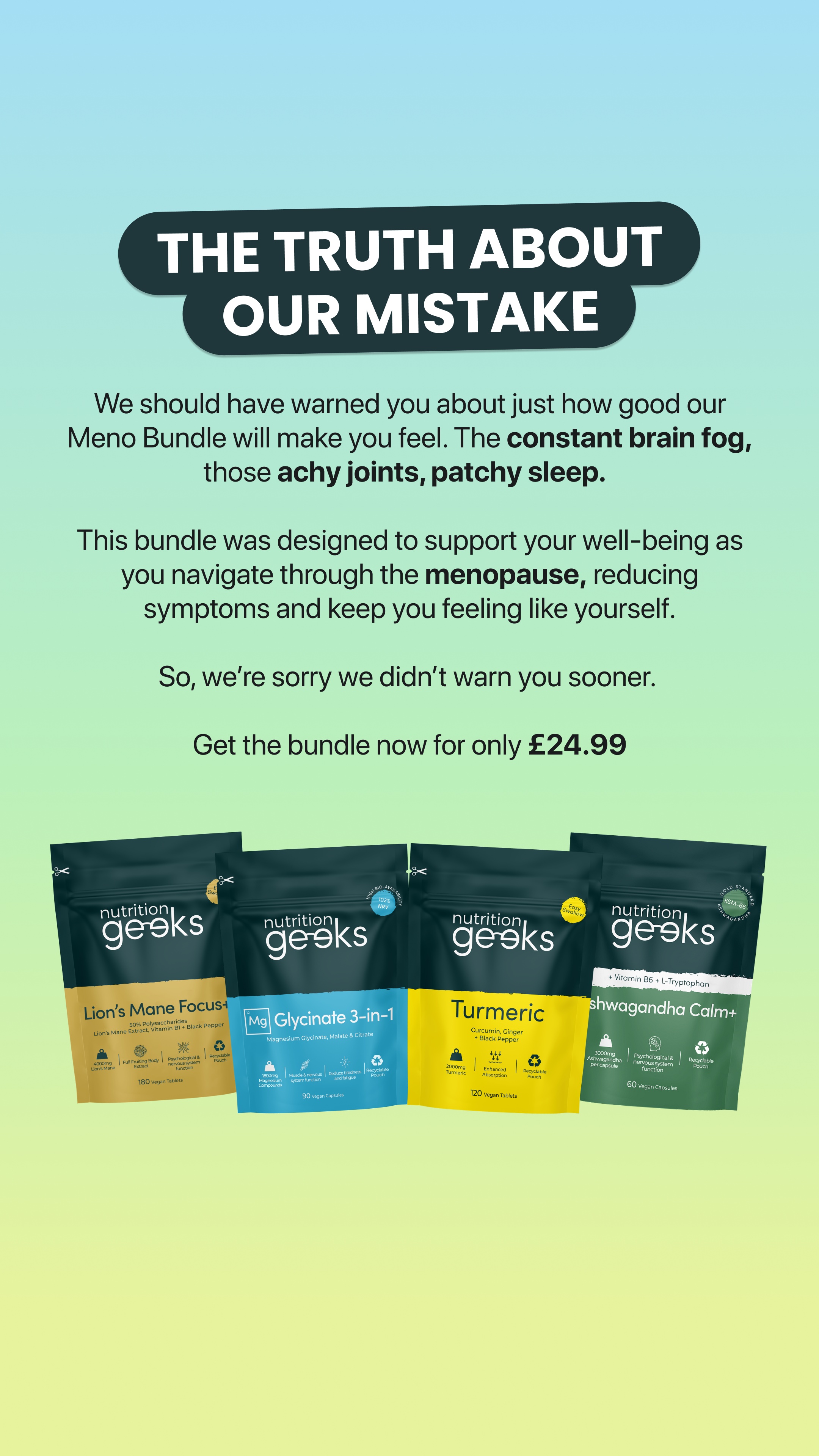 Nutrition Geeks Facebook ad