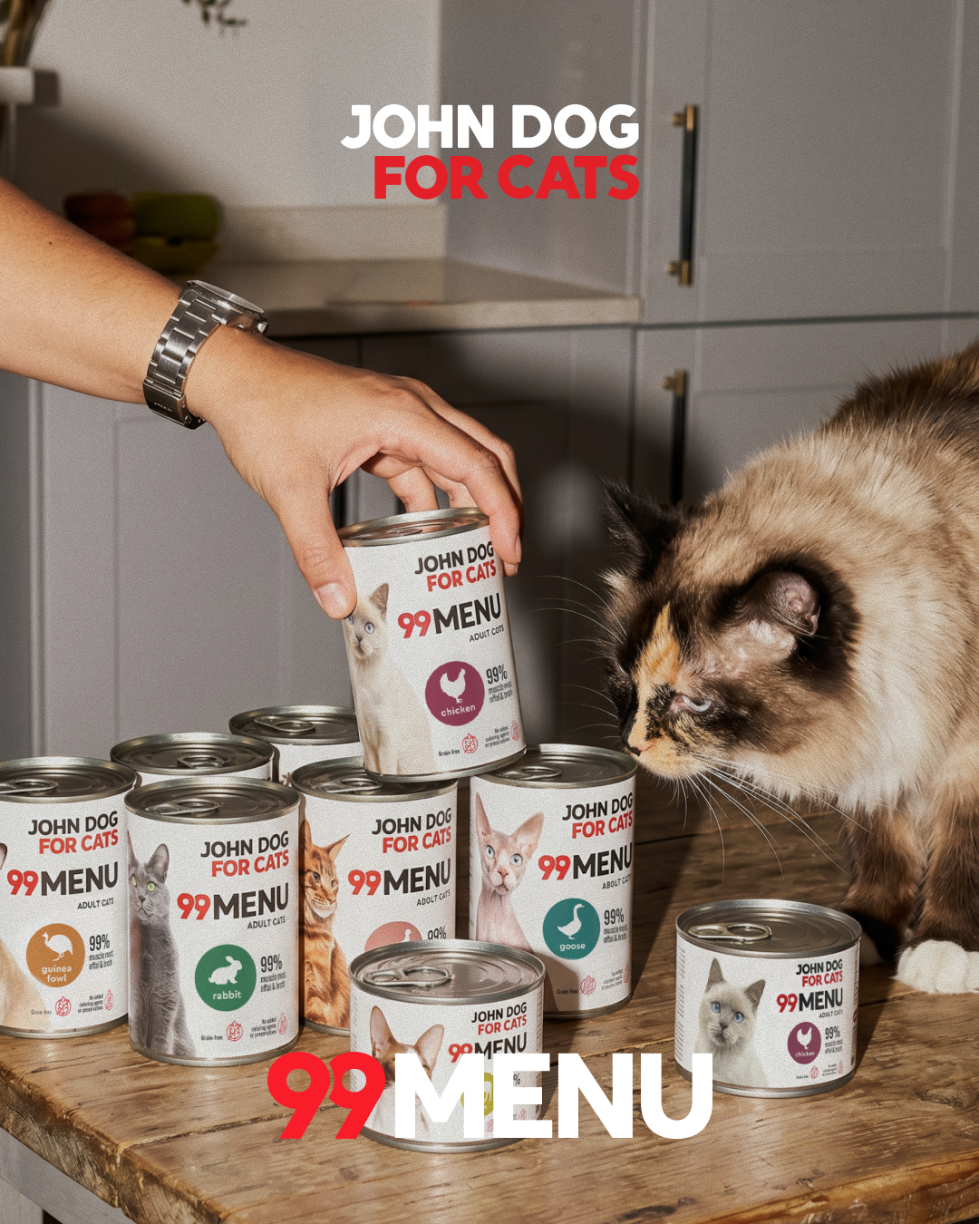 John Dog Facebook ad: Karma, która odpowiada naturze kota.