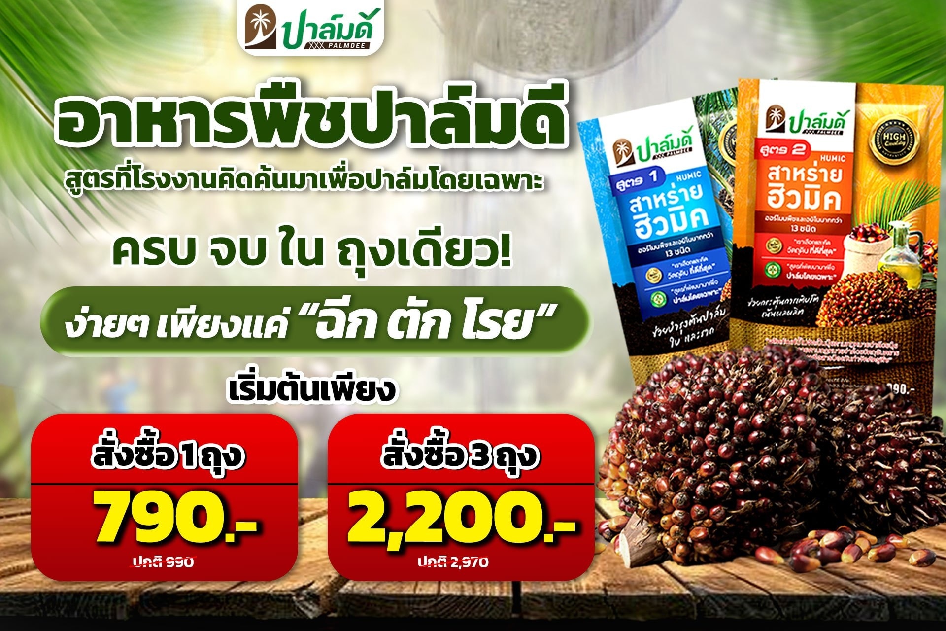 ปาล์มดี - Center Thailand Facebook ad: โปรเด็ดมาแรง แซงทุกสวน ดก 10 เท่า