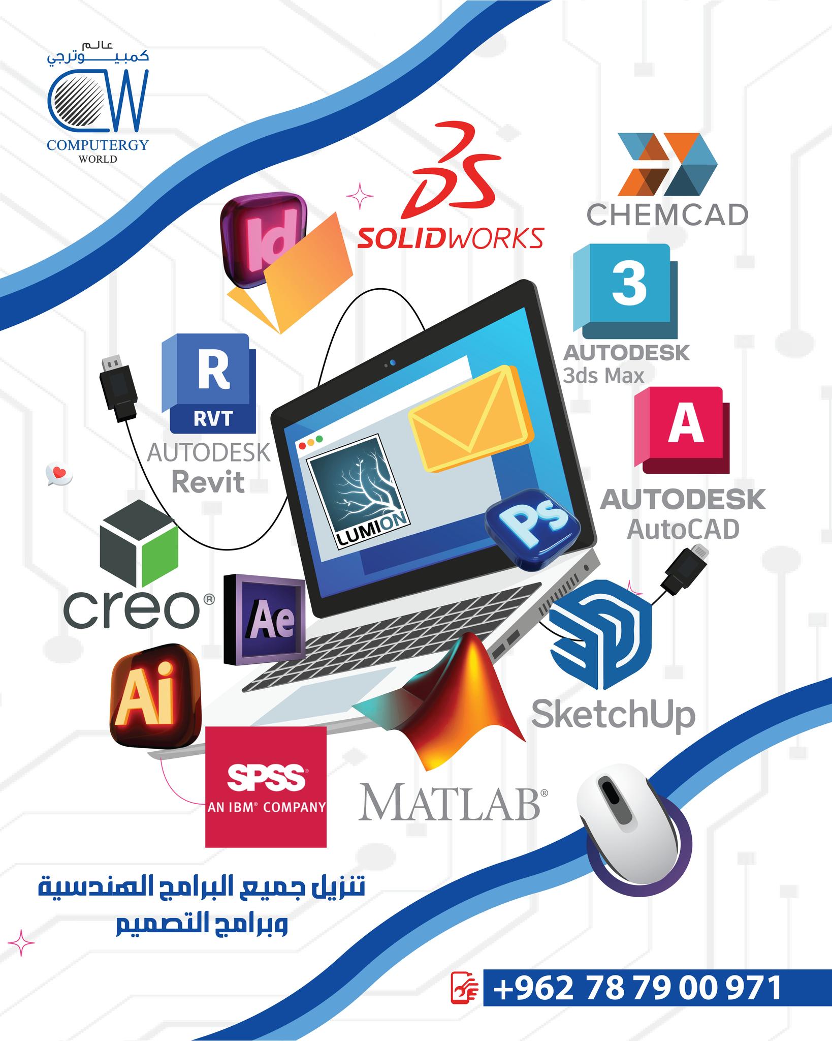 Computergy World Facebook ad: تنزيل البرامج مغلّبك؟