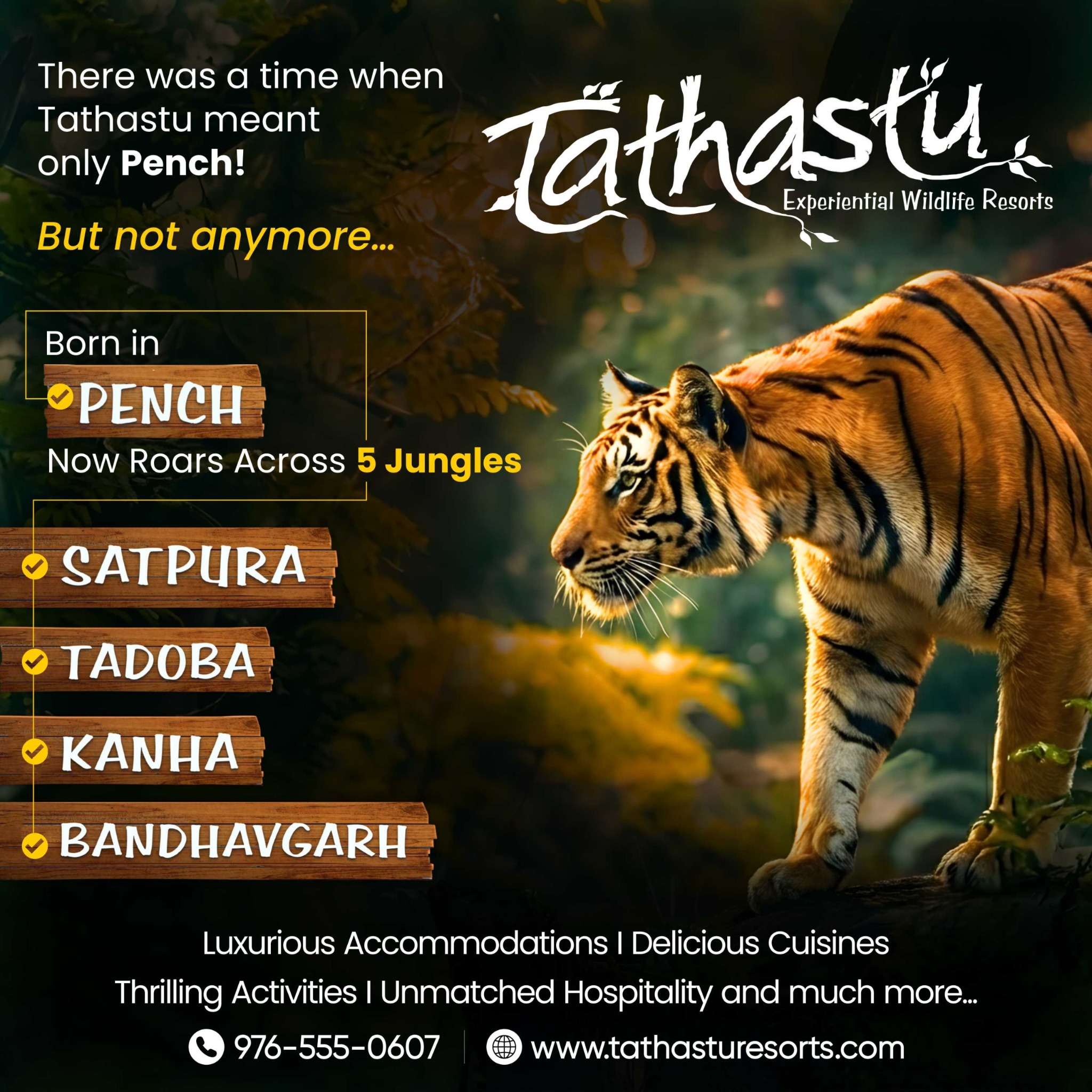 Tathastu Resorts Facebook ad: After Pench, Tathastu Resorts Now Open In Tadoba, Satpura…