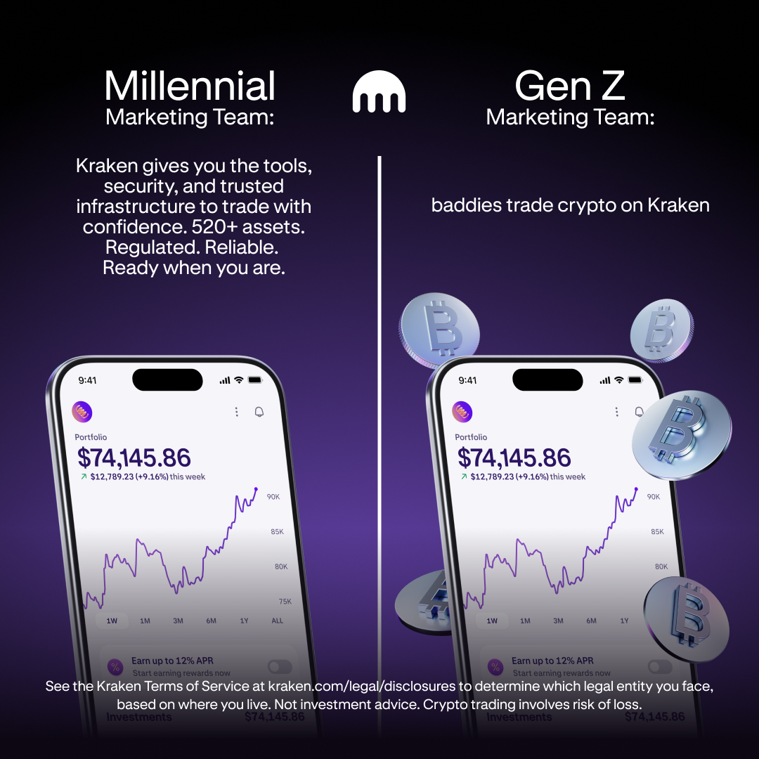 Kraken Digital Asset Exchange Facebook ad