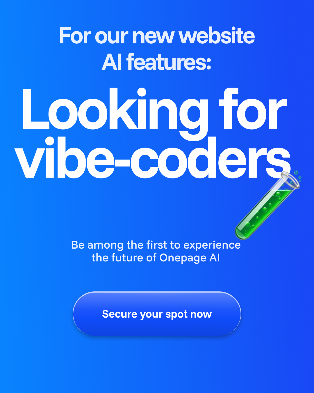 Onepage Facebook ad