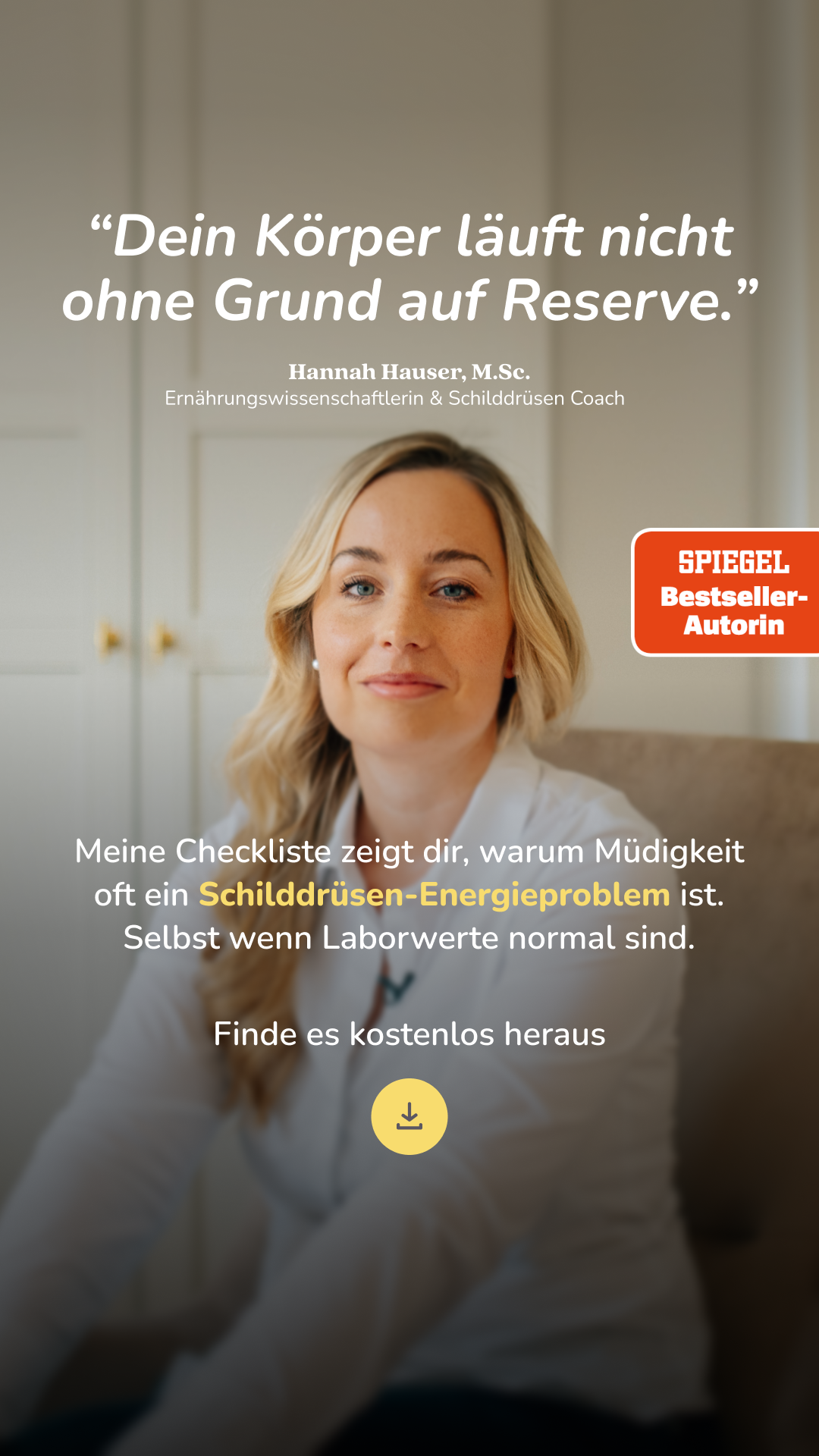 Hannah Hauser - Schilddrüsen Empowerment Facebook ad