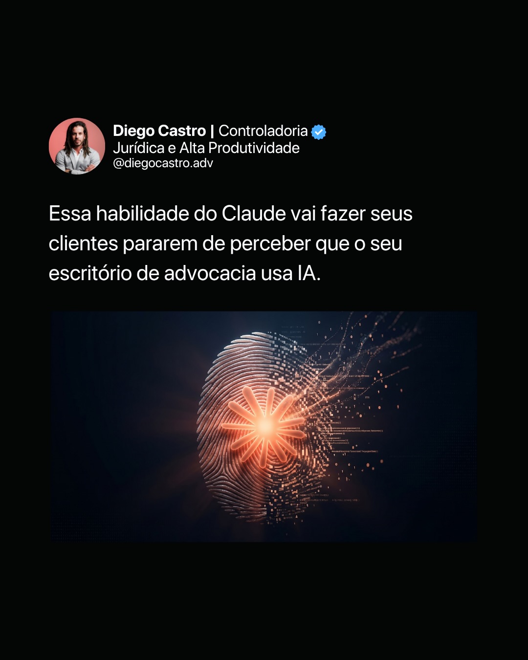 Diego Castro Controladoria Jurídica e Alta Produtividade Facebook ad: Você usa IA pra escrever pro seu escritório.