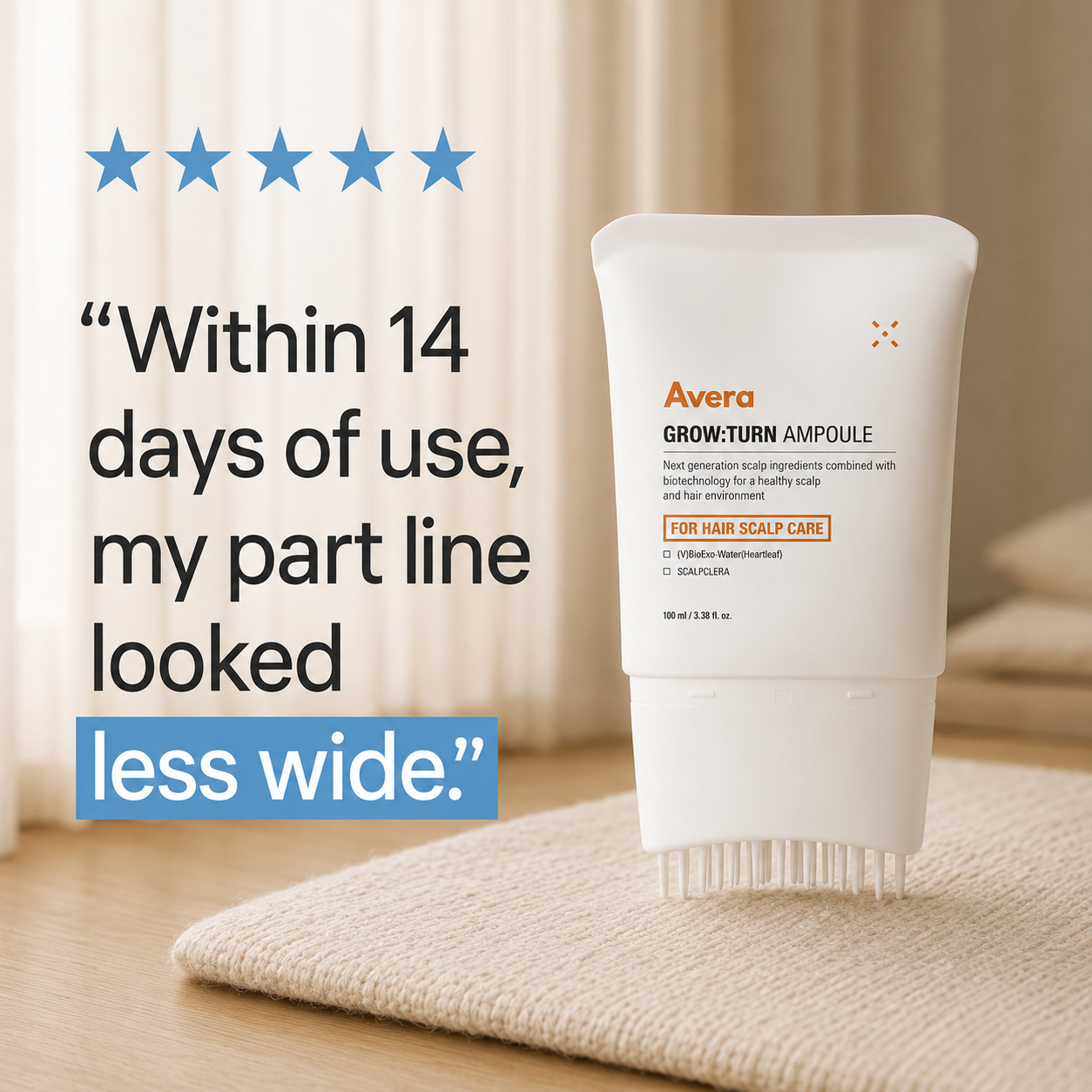 Avera Facebook ad: Korea's #1 Hair Growth Serum