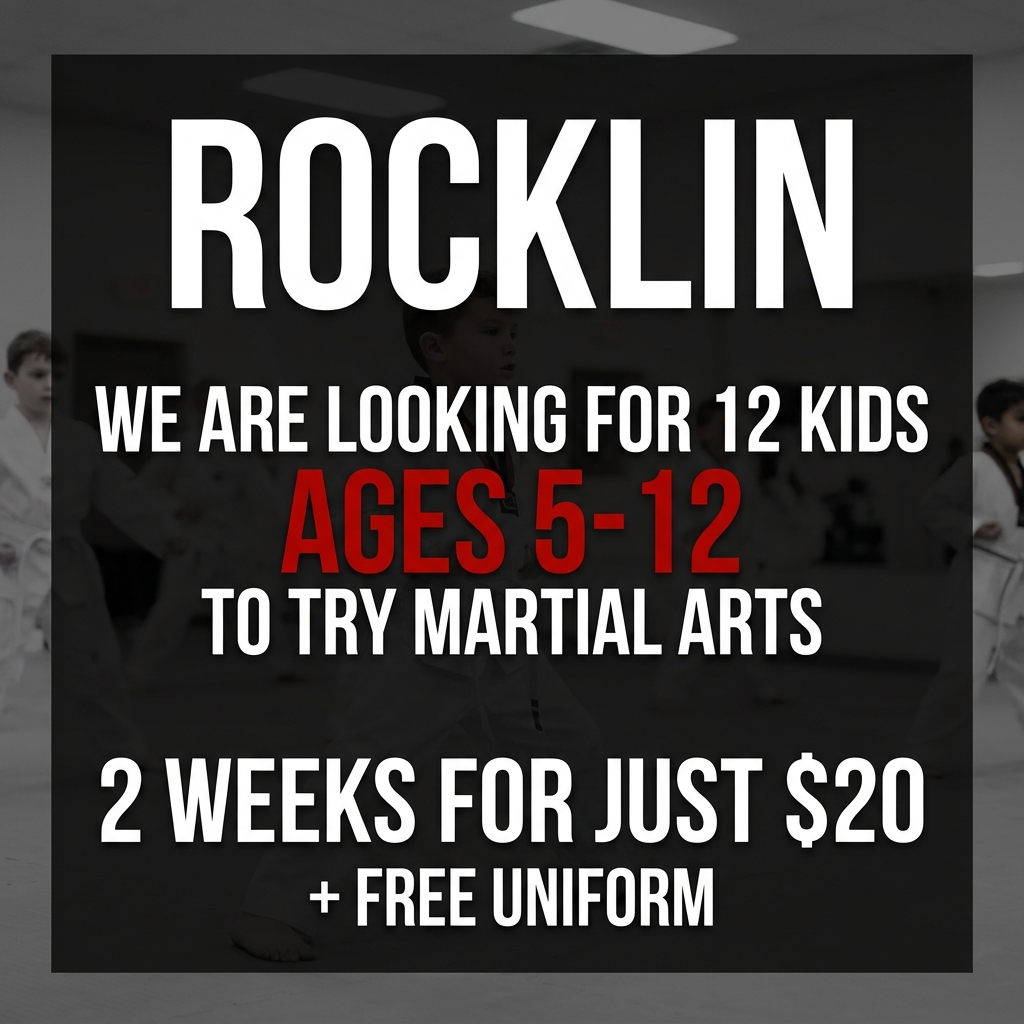 Rocklin Academy - Family Taekwondo Facebook ad: Family Martial Arts!