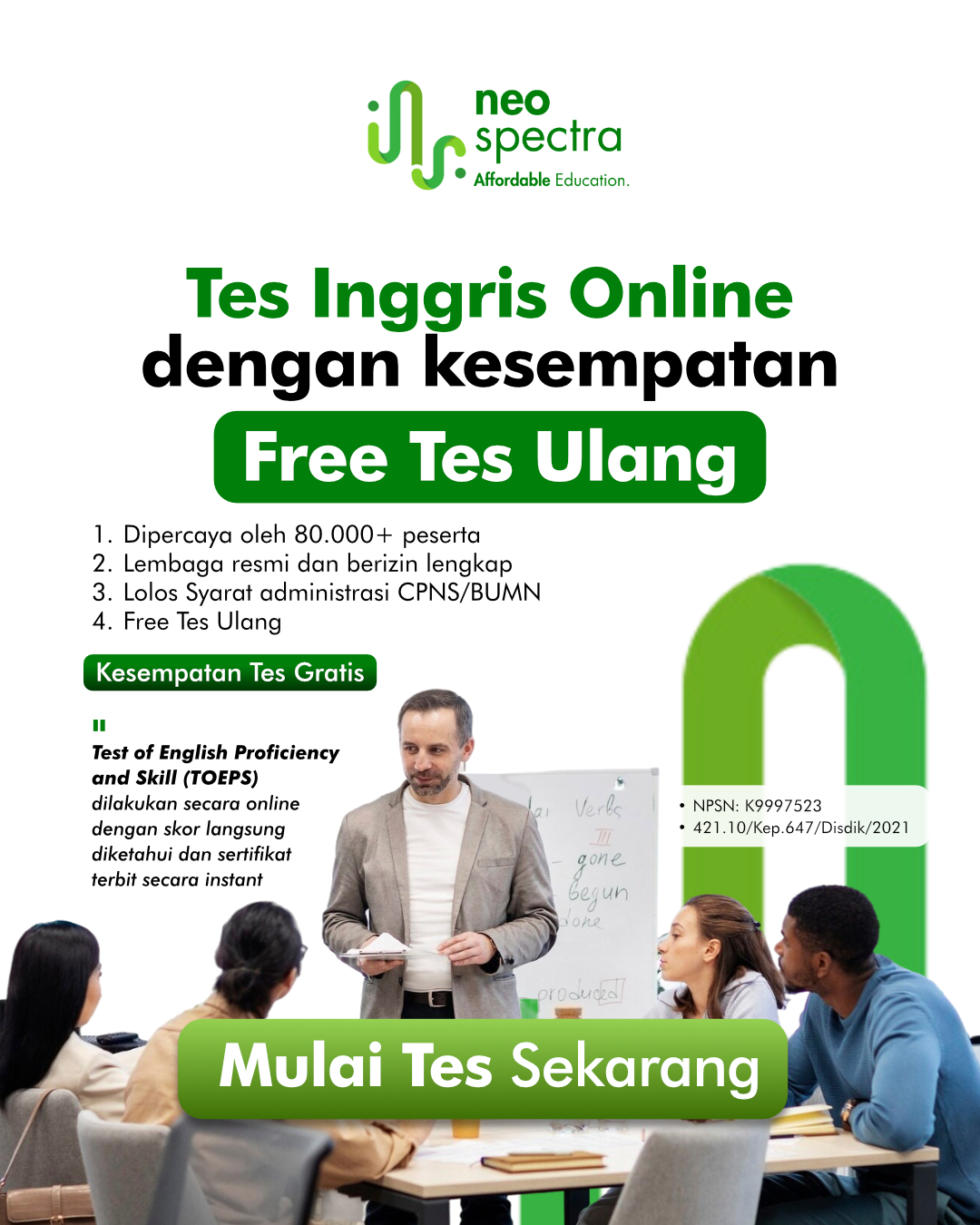 Neo Spectra English Academy Facebook ad