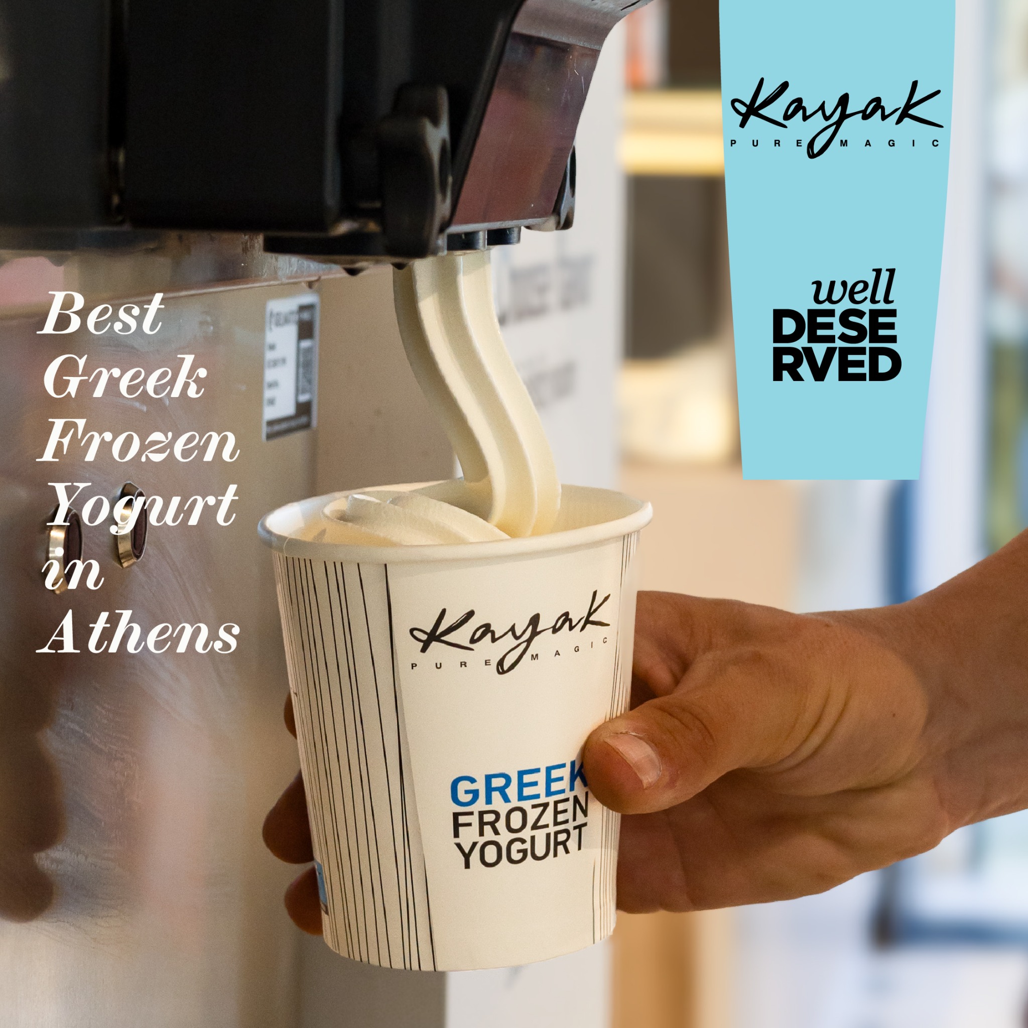 It is Kayak Facebook ad: Discover Kayak, the Greek Premium Ice Cream Boutique.